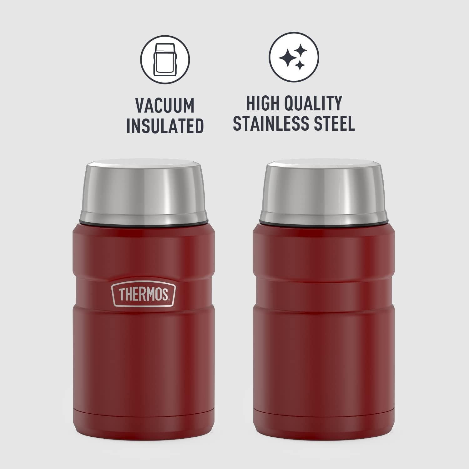 Tarro de Comida Aislado THERMOS 24 Onzas Rojo Rústico
