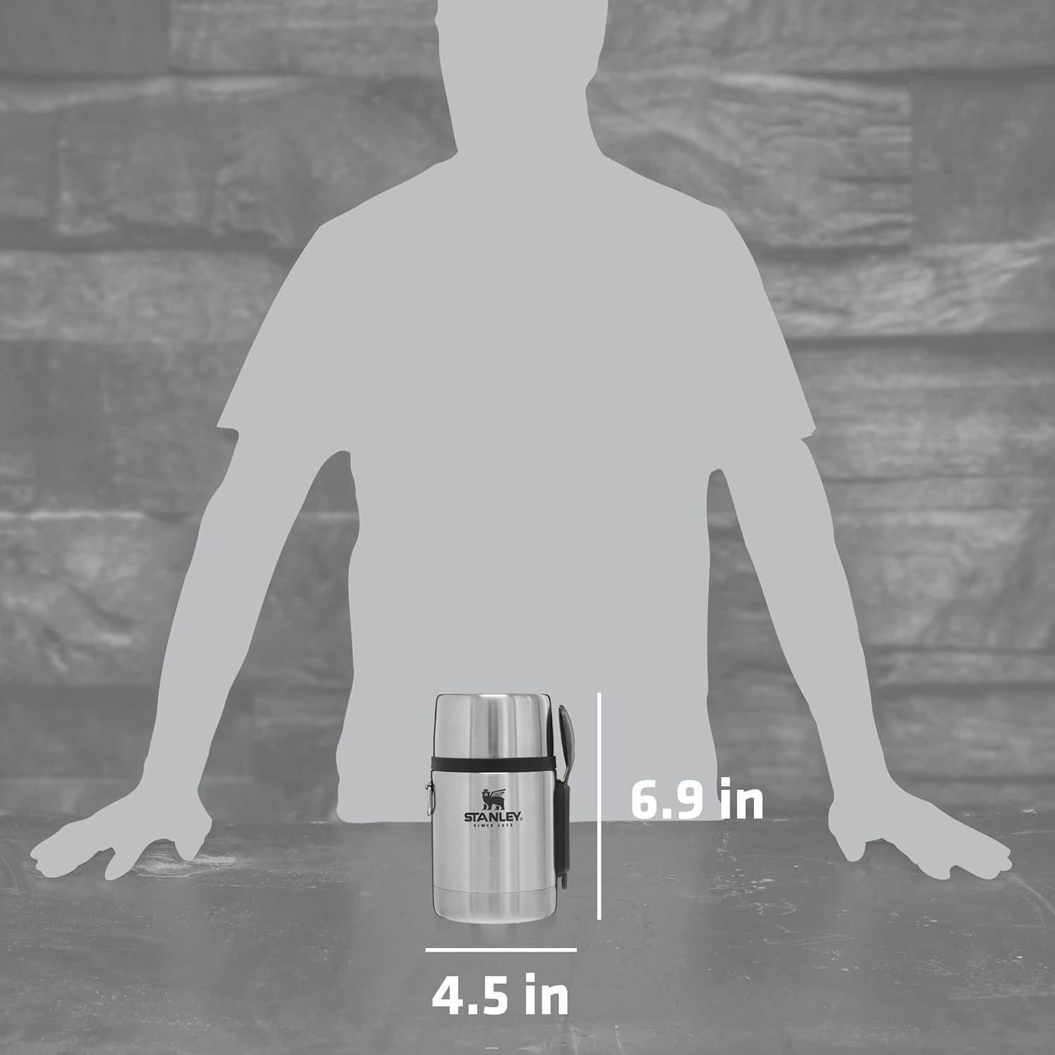 Tarro de Comida Aislado Stanley 532 ml - Acero Inoxidable, Resistente a Fugas