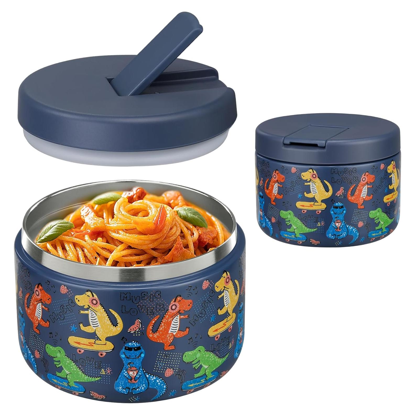 Tarro de Comida Aislado Pawtong 350ml Azul Dinosaurio