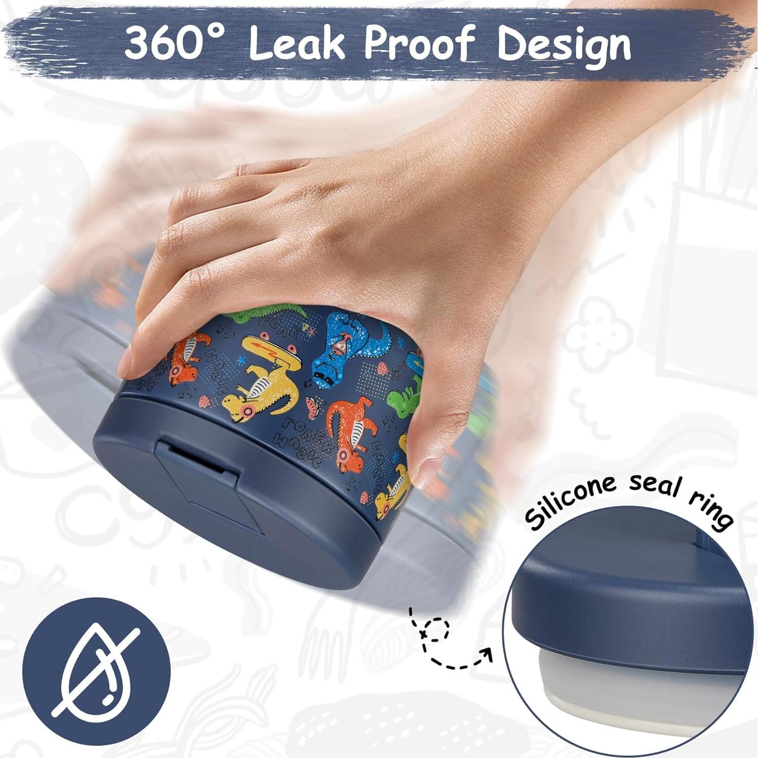 Tarro de Comida Aislado Pawtong 350ml Azul Dinosaurio