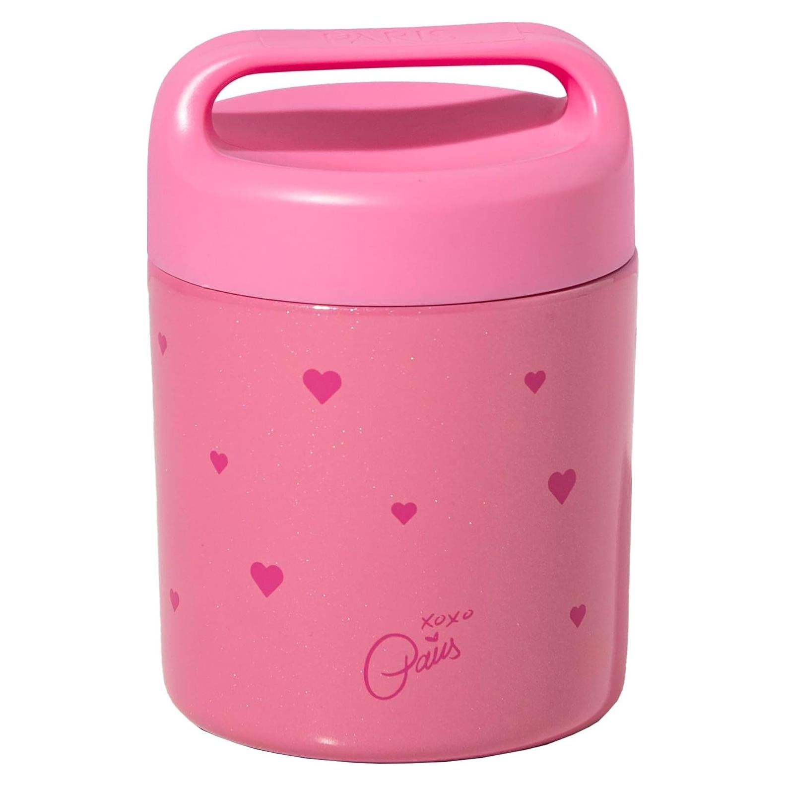 Tarro de Comida Aislado Paris Hilton 340g Doble Pared Rosa Corazones