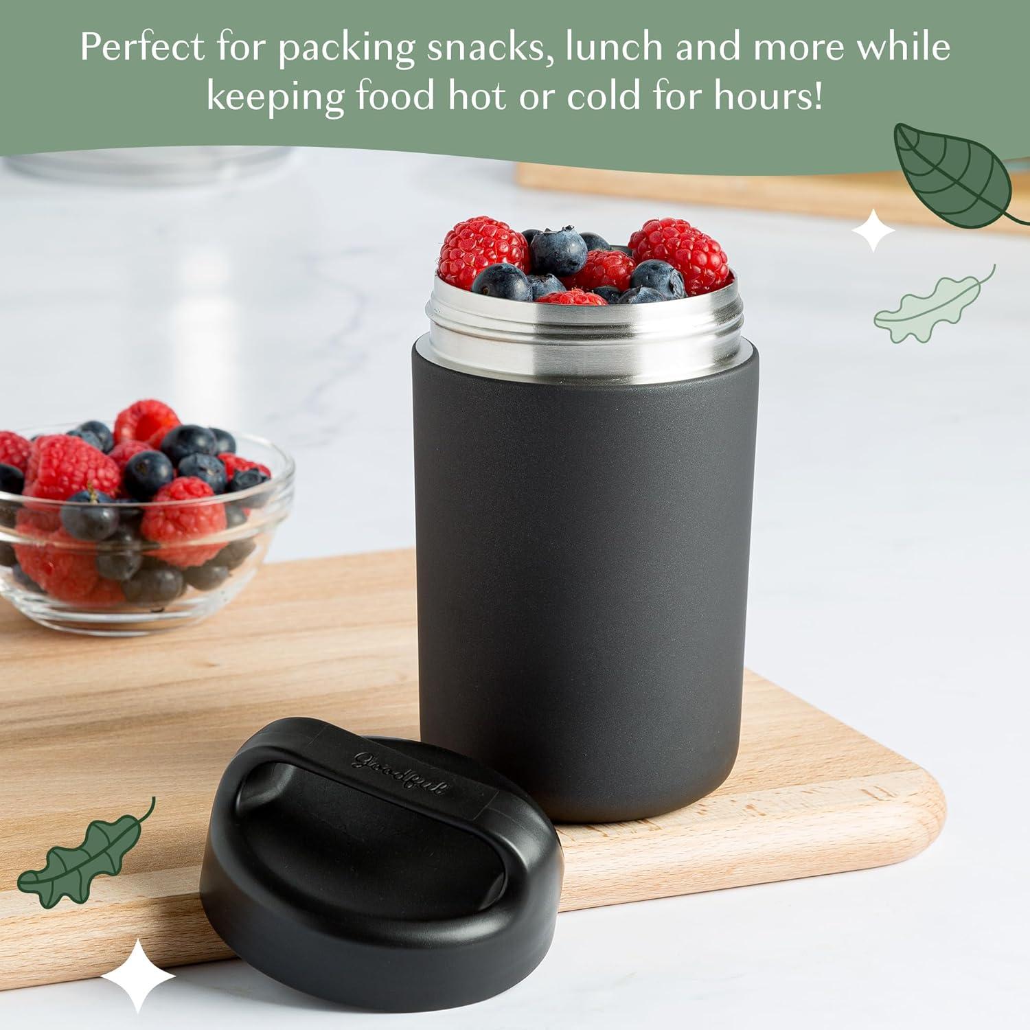 Tarro de Comida Aislado Goodful 0.47L Acero Inoxidable Gris