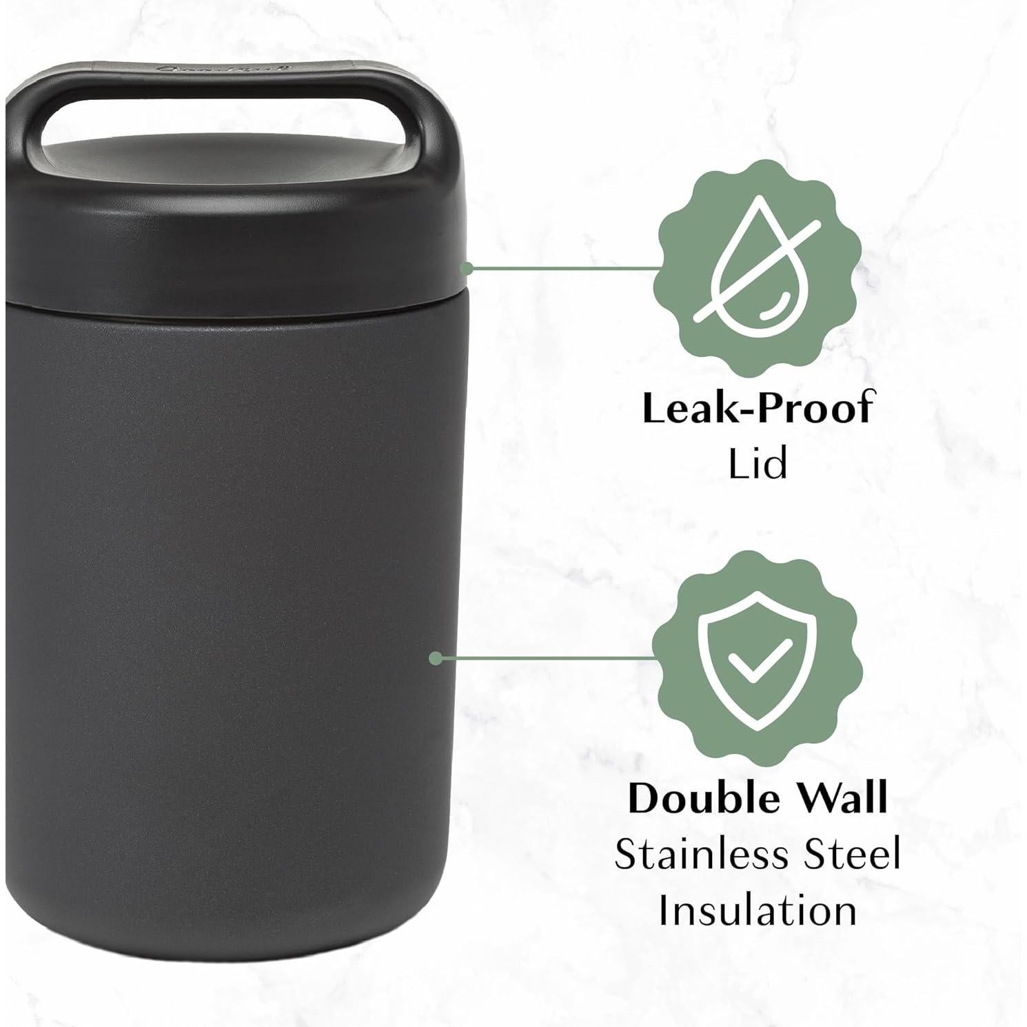 Tarro de Comida Aislado Goodful 0.47L Acero Inoxidable Gris