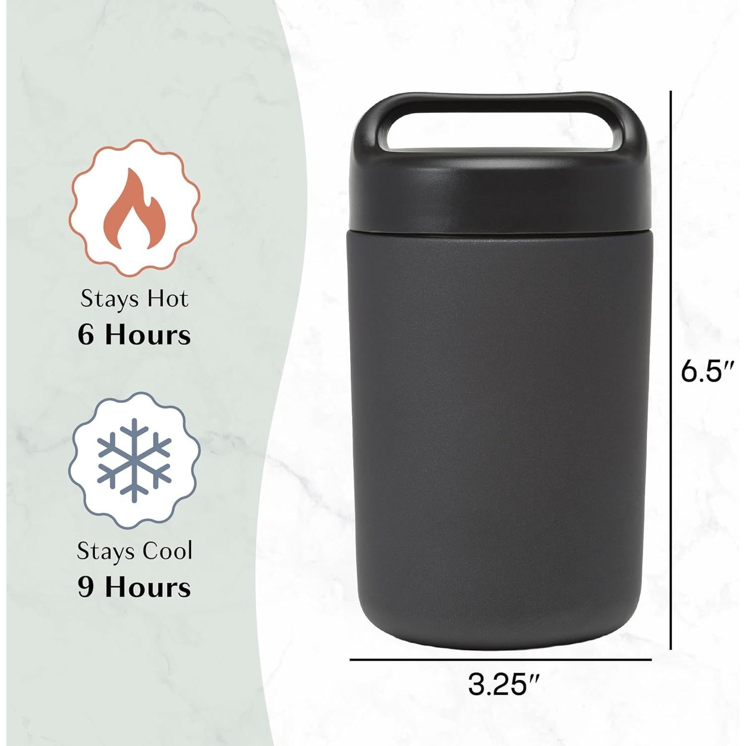 Tarro de Comida Aislado Goodful 0.47L Acero Inoxidable Gris