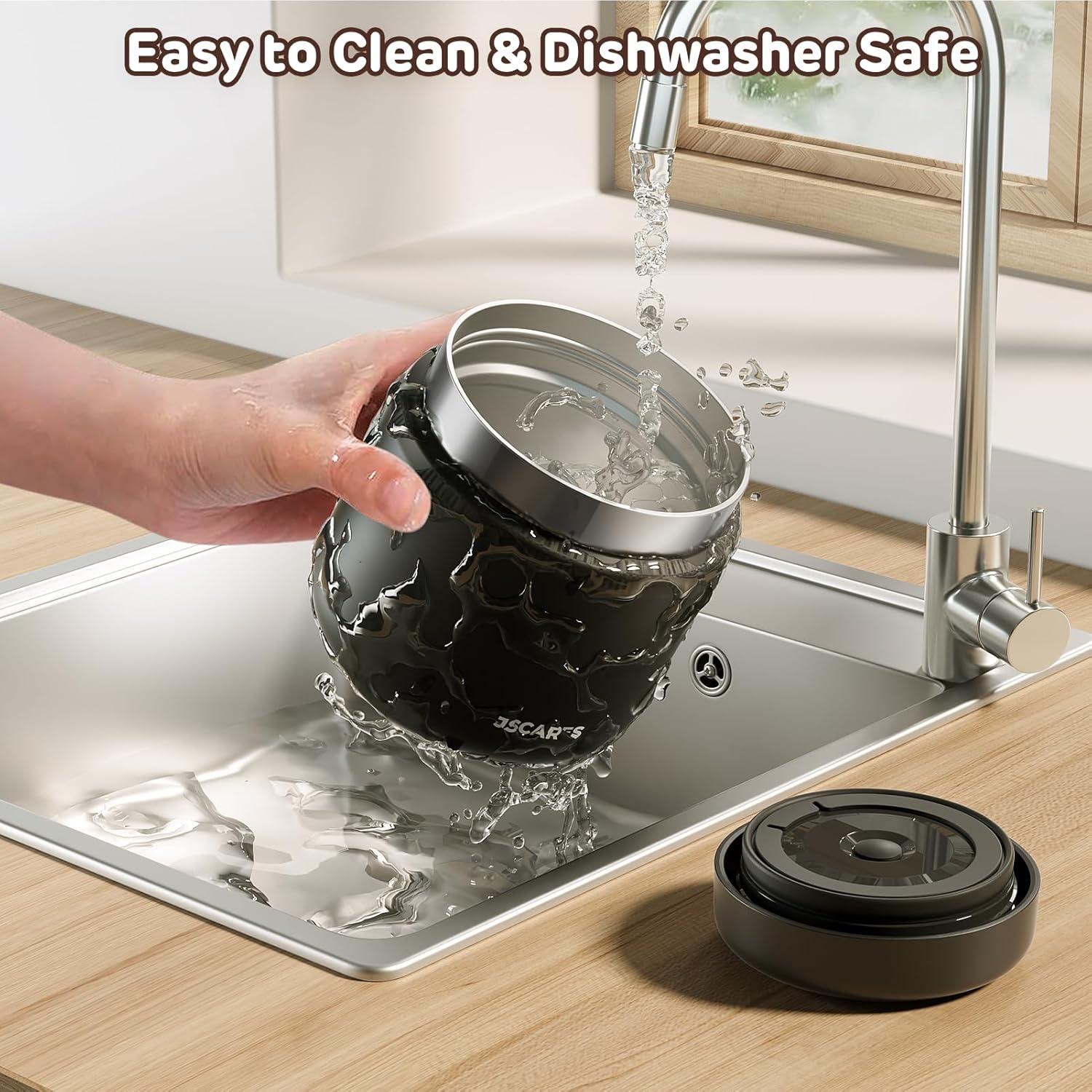 Termo de Comida Aislado JSCARES 1040cc para Niños - Negro