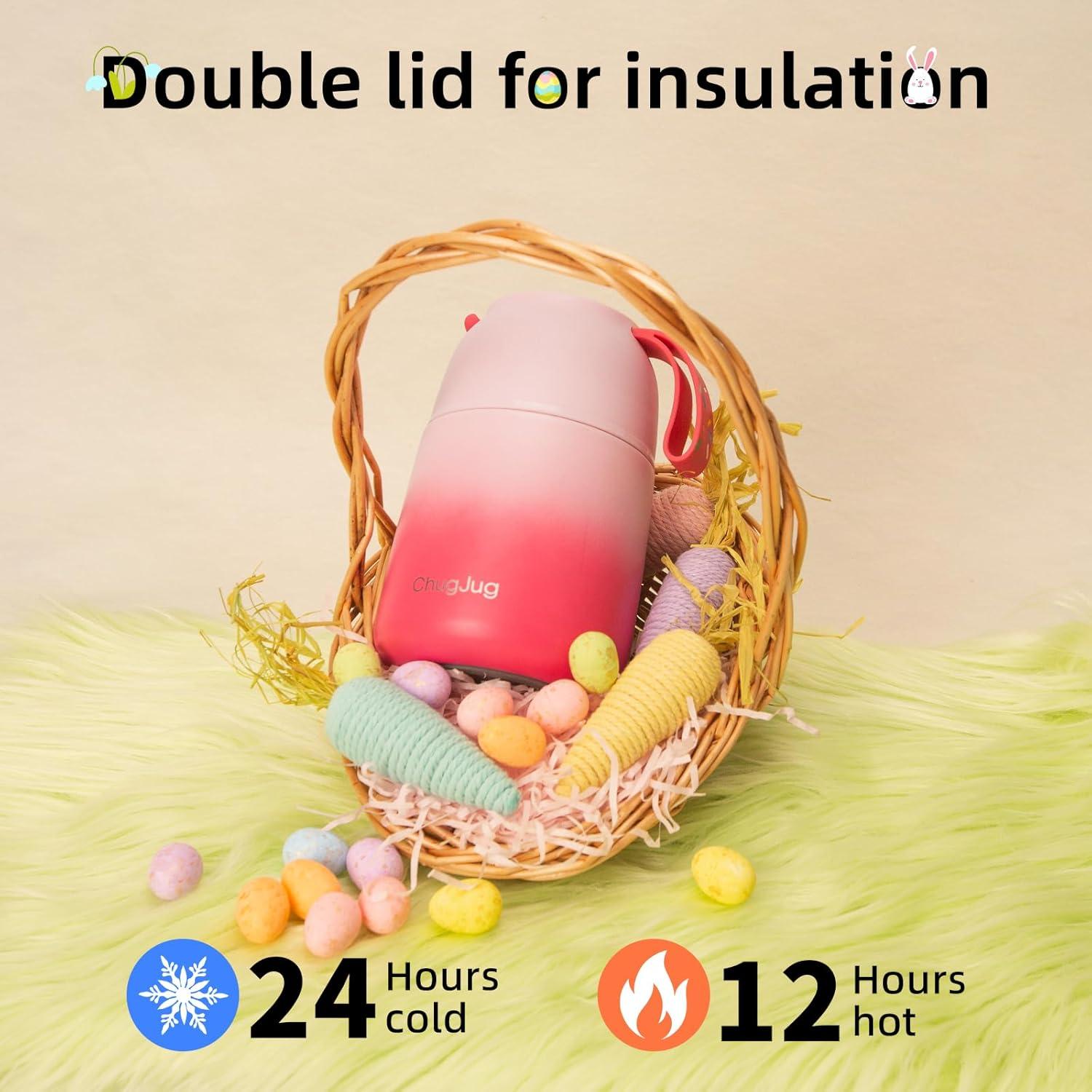 Termo Aislado ChugJug 18 oz (532 ml) con Cuchara Rosa