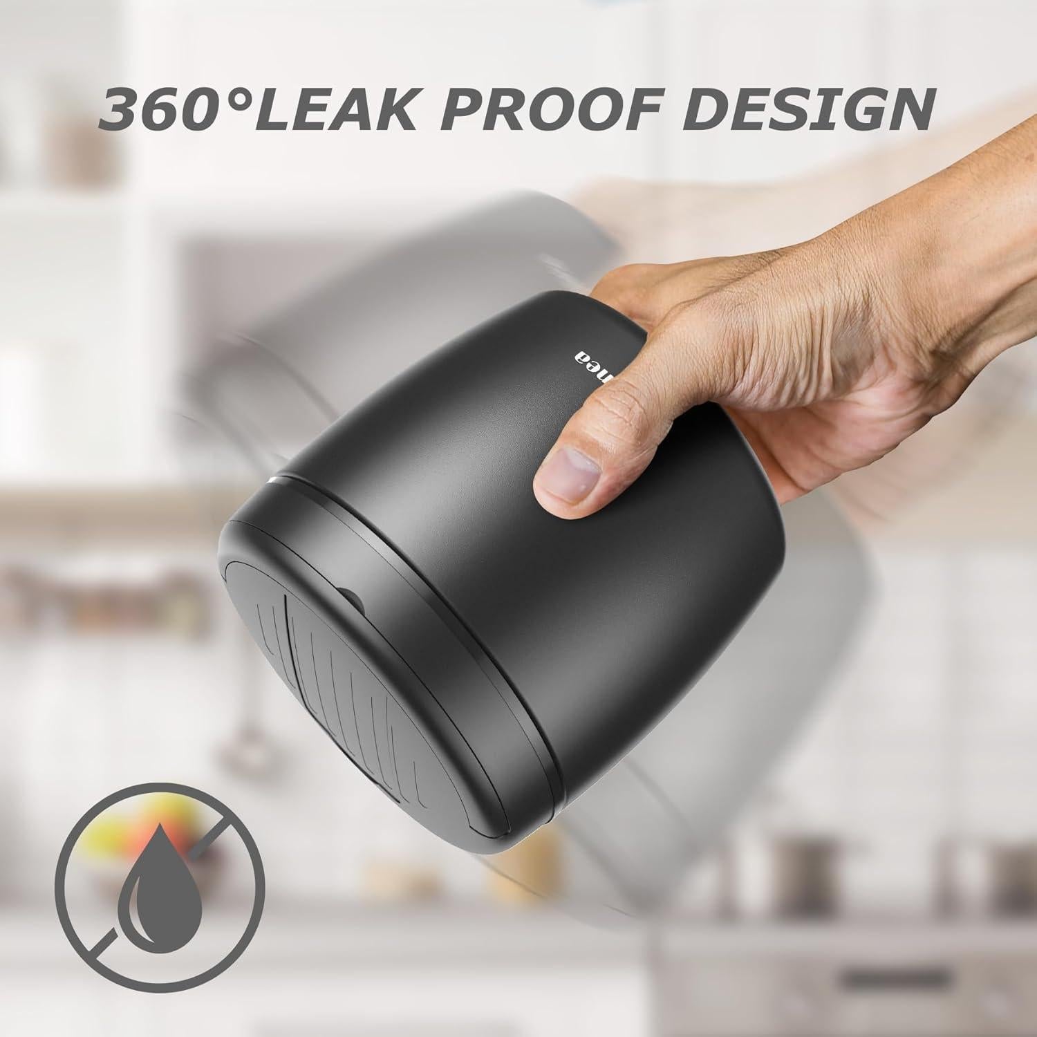 Termo de Comida Aislado Misonea 0.91L Negro con Cuchara