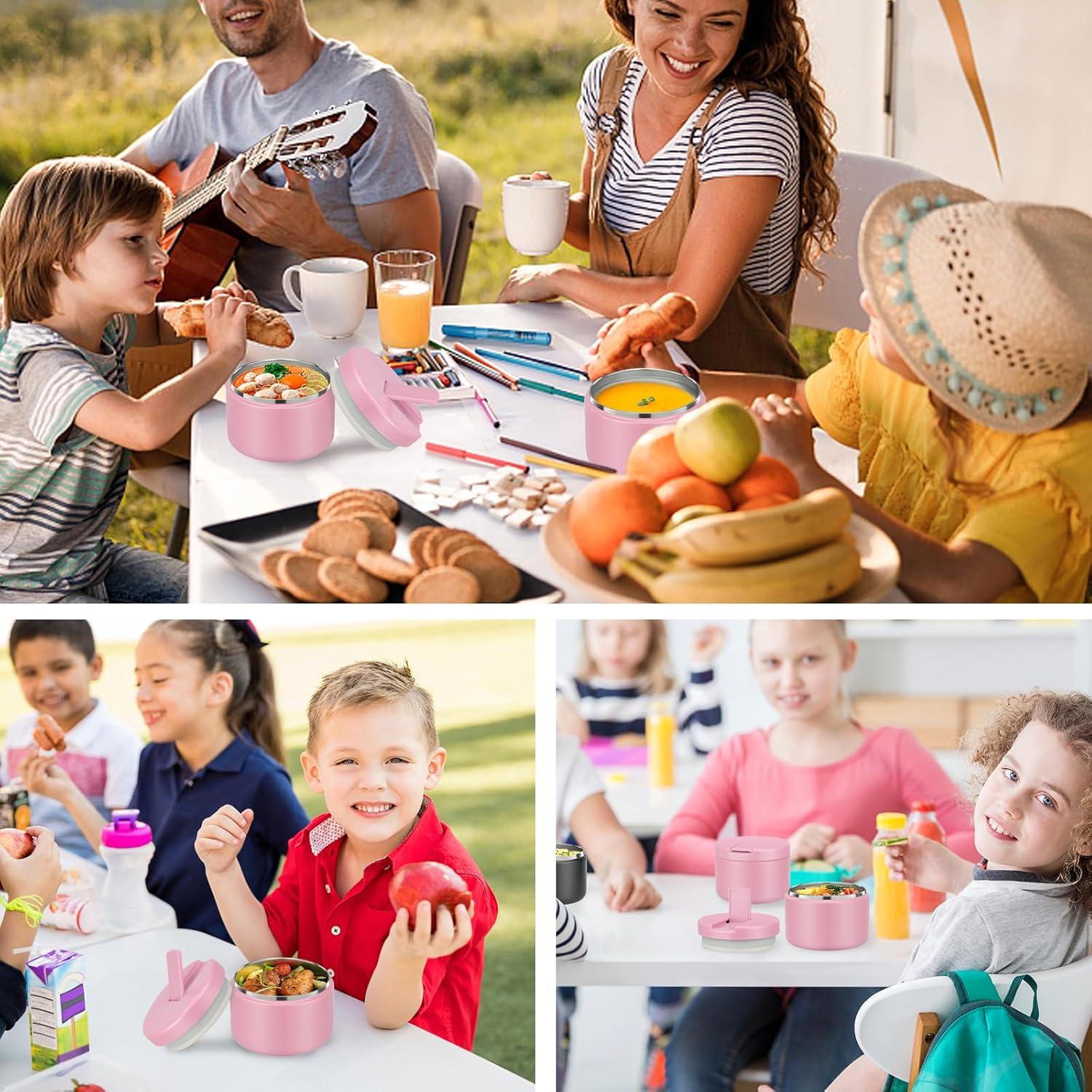 Termo de Comida LOHASOK 12 oz Rosa Claro Aislado Hermético