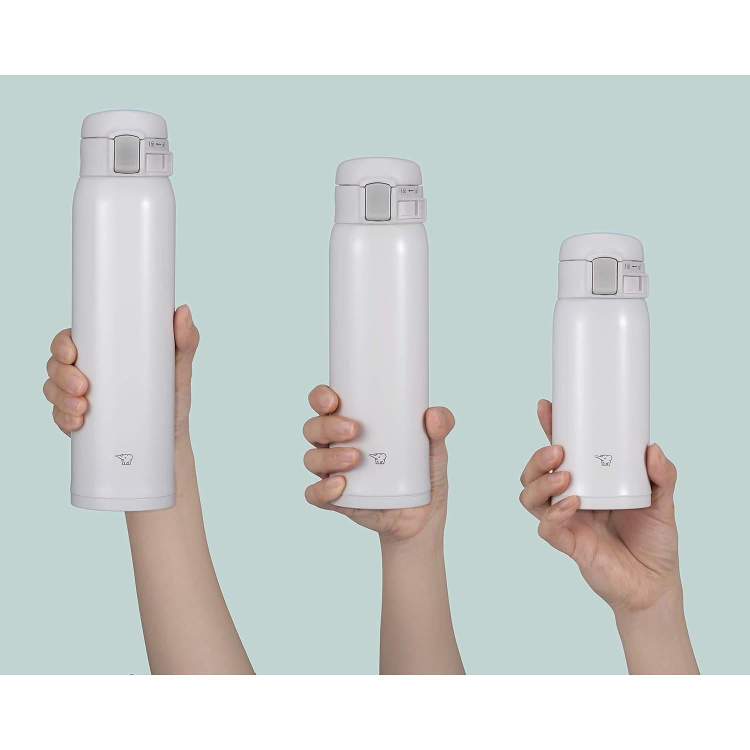 Taza de Acero Inoxidable Zojirushi 600ml Blanca con Tapa Rápida