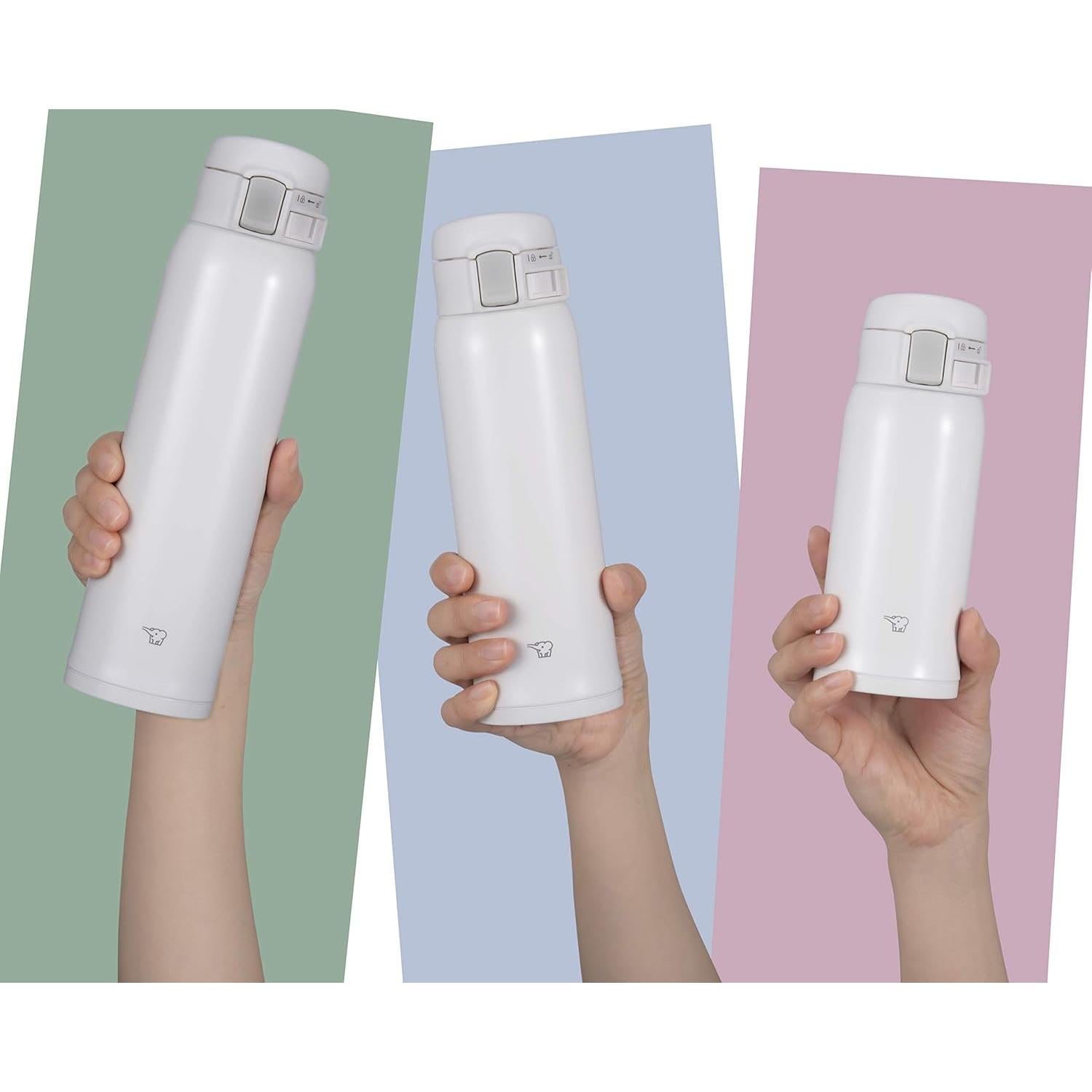 Taza de Acero Inoxidable Zojirushi 600ml Blanca con Tapa Rápida