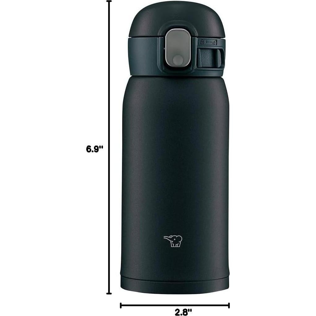 Botella de Agua Zojirushi SM-WA36-BA Acero Inoxidable 0.36L Negra