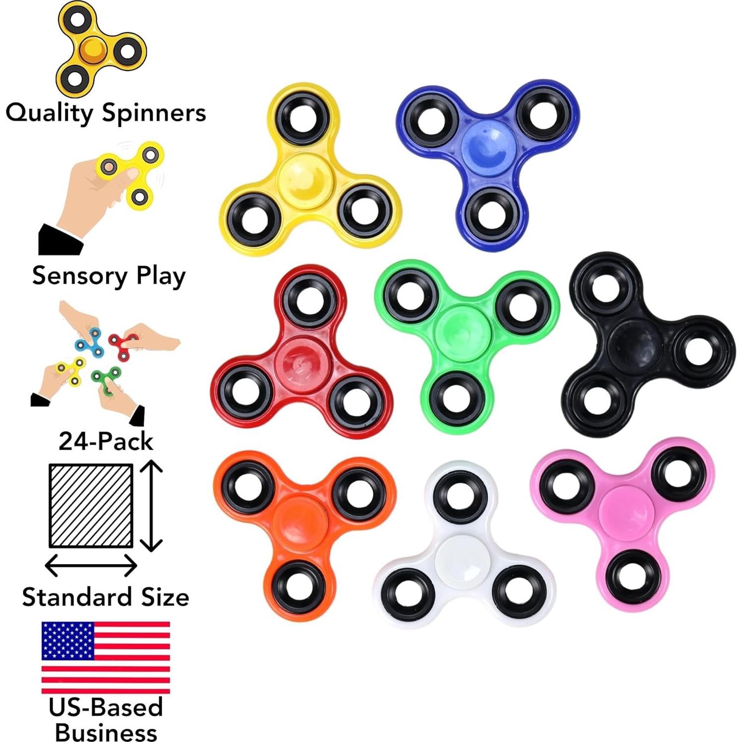 Fidget Spinner 24-Pack Iconikal Colores Aleatorios