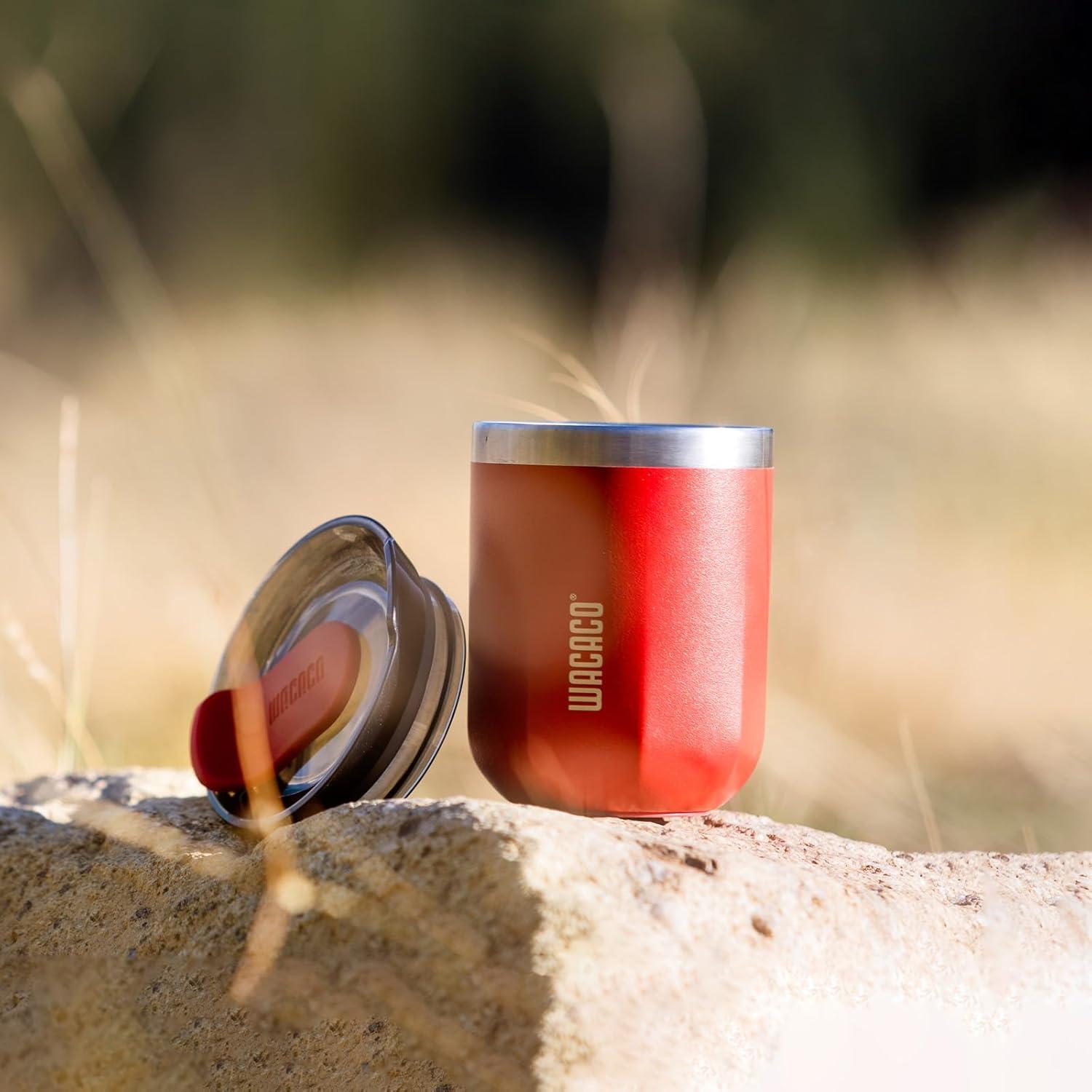 Vaso Térmico Aislado al Vacío WACACO Octaroma 180ml Rojo