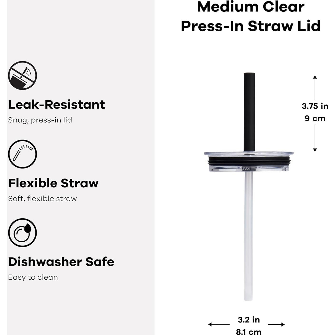 Taza Mediana Hydro Flask con Tapa de Popote 710 ml