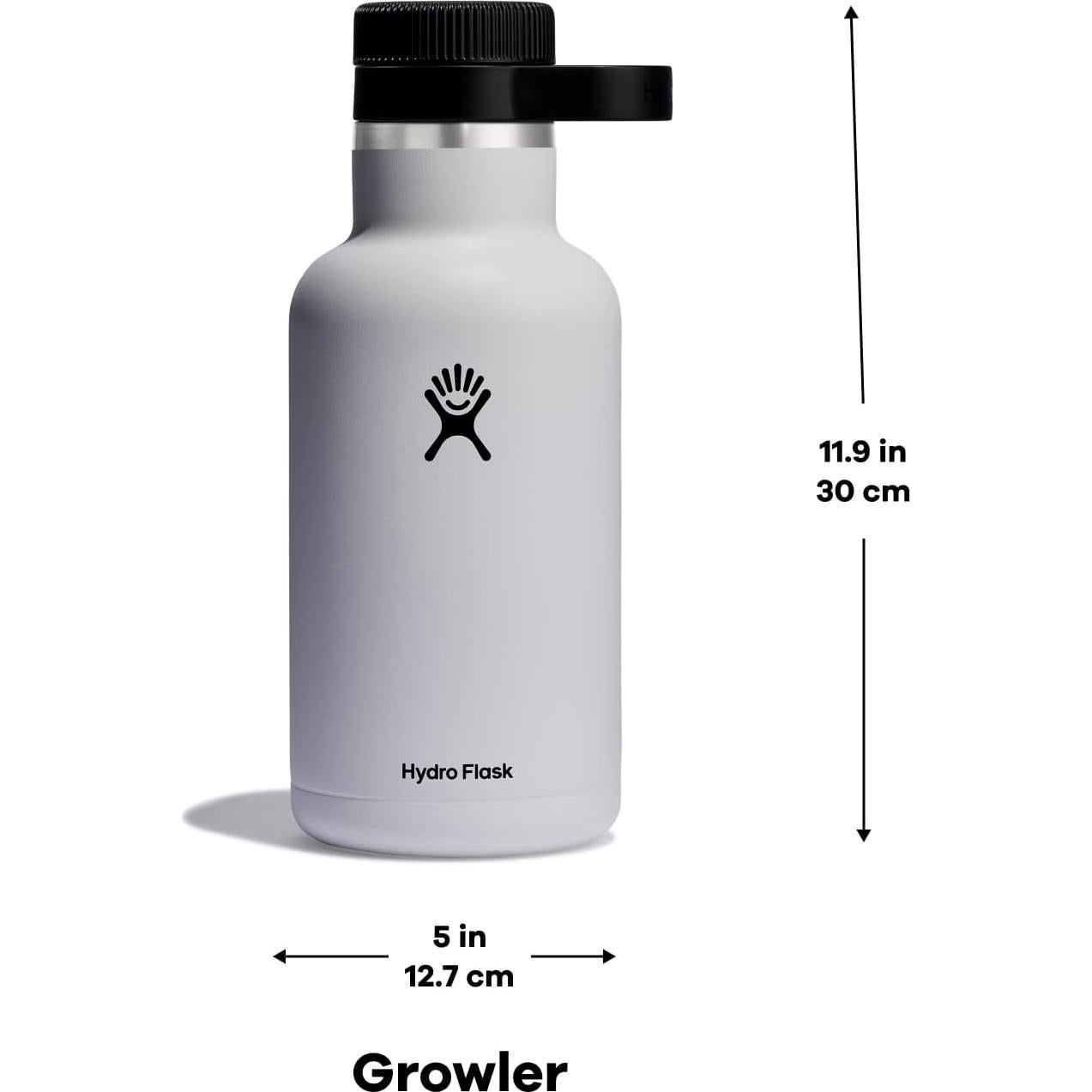 Growler de Cerveza Hydro Flask 1.89L Acero Inoxidable Gris