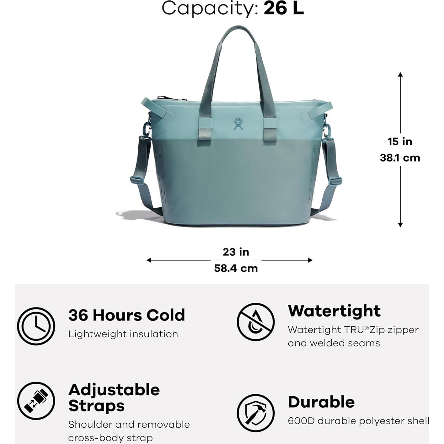 Bolsa Enfriadora Suave Hydro Flask 26L Negra Aislada