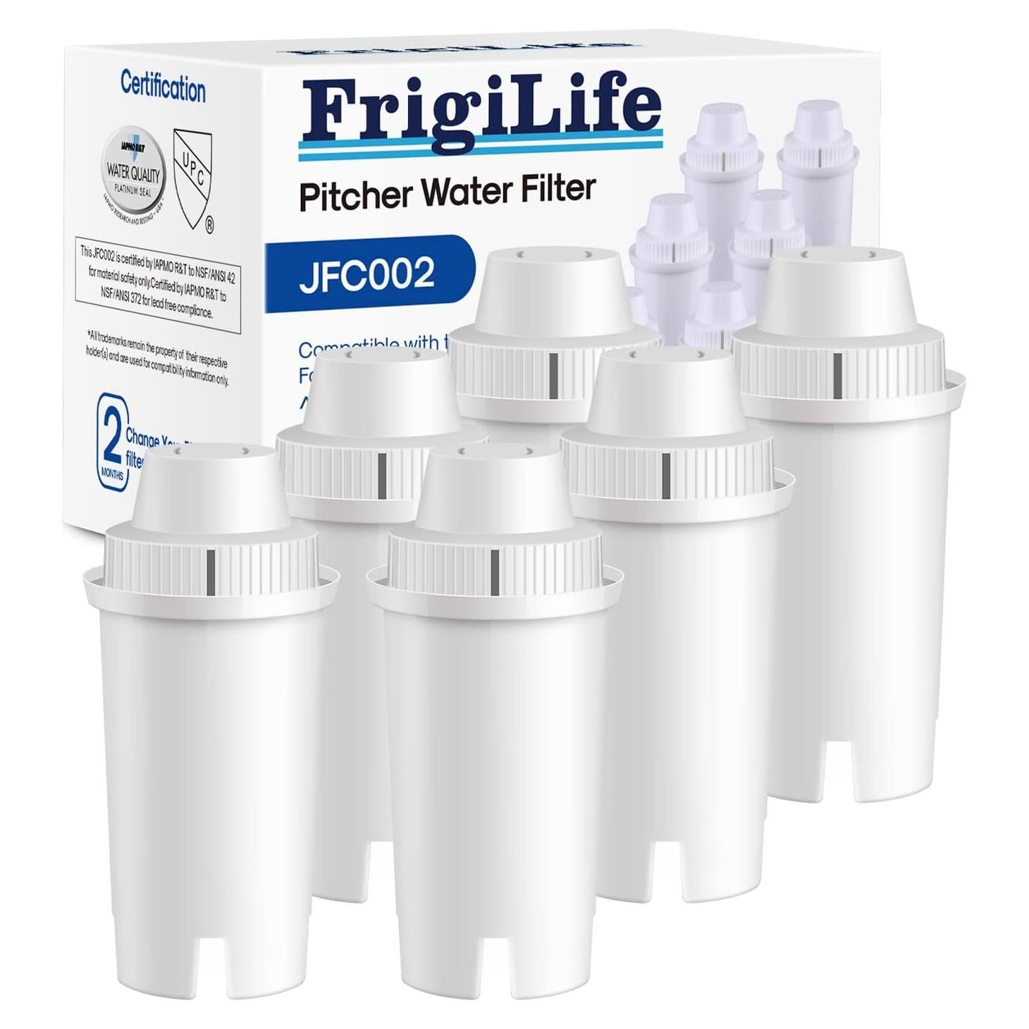 Filtro de Agua FrigiLife Compatible Brita Clásico - 6 Unidades