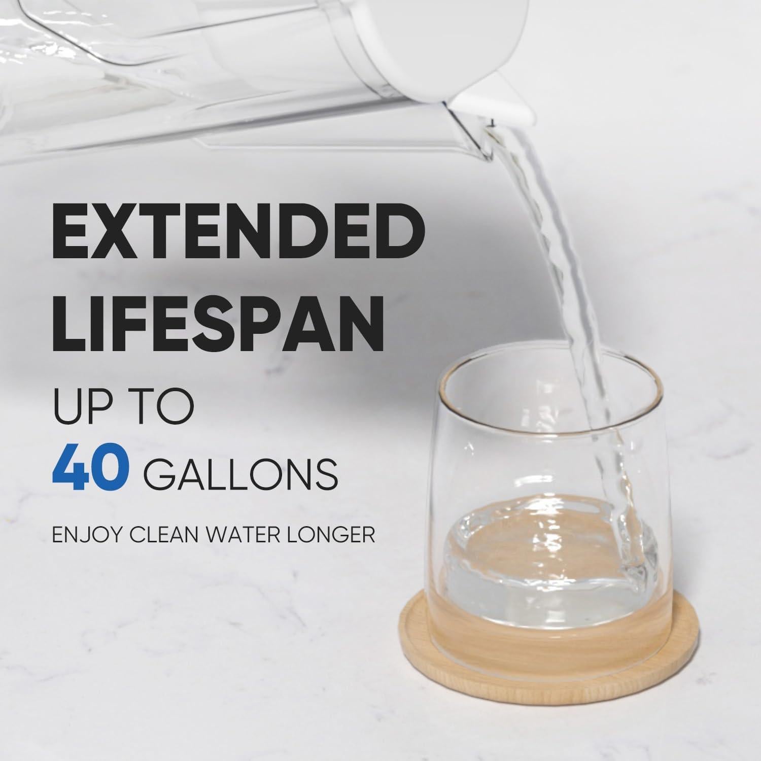 Filtro de Agua de Jarra PUREPLUS JFC002, Paquete de 6 Unidades