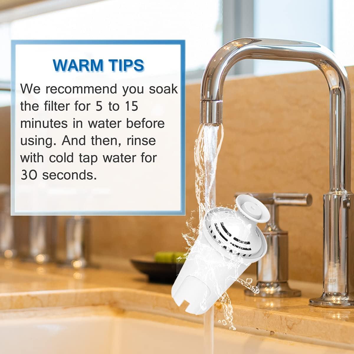 Filtro de Agua HiWater Compatible con Brita - Paquete de 4