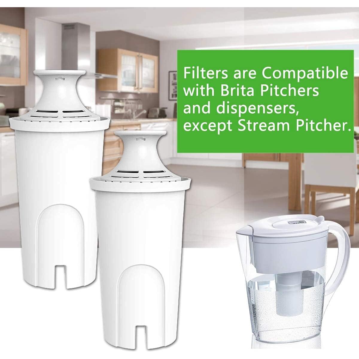 Filtro de Agua HiWater Compatible con Brita - Paquete de 4