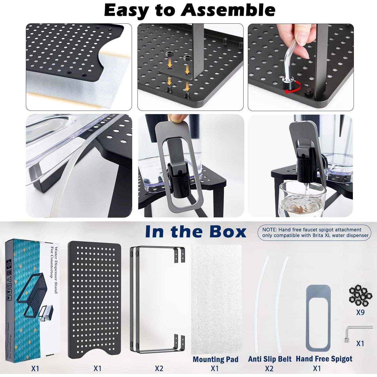 Soporte para Dispensador de Agua Oxyooh - Metal Negro 11.4L