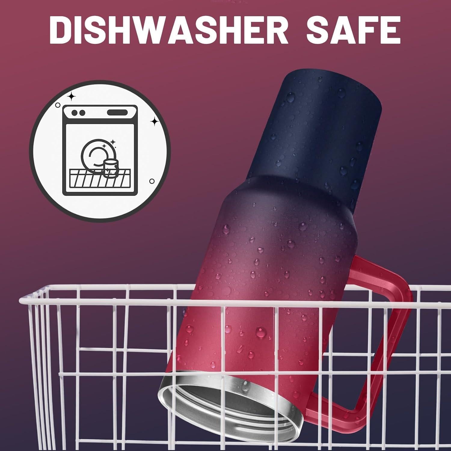 Taza de 1.13L ICIOI con Asa y Tapa a Prueba de Fugas