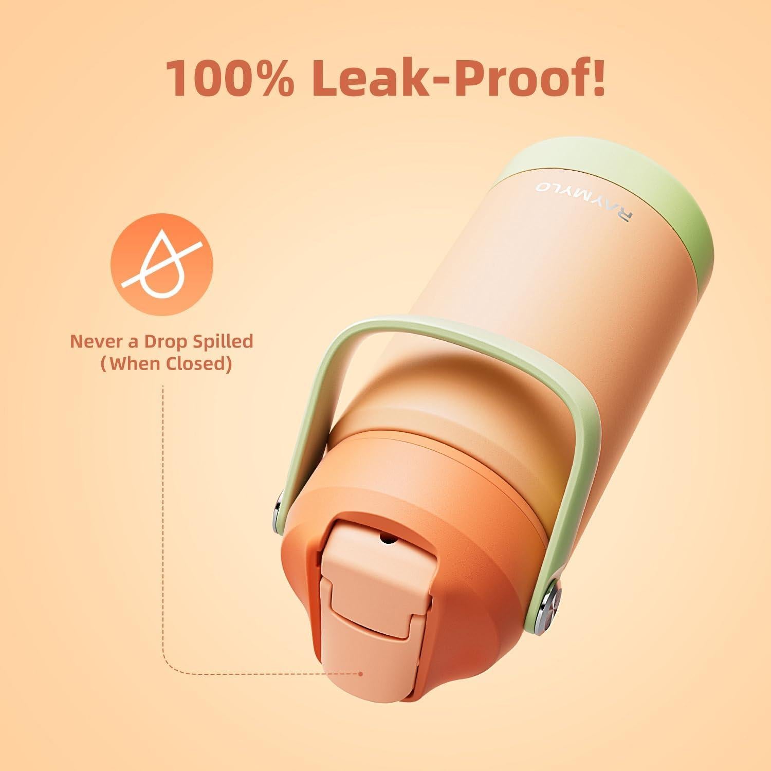 Botella de Agua Aislada RAYMYLO 354 ml para Niños con Pajilla