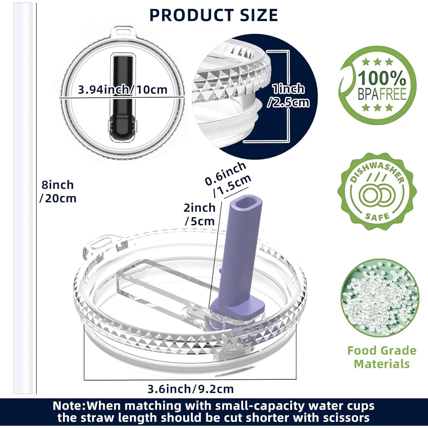 Tapa de Popote a Prueba de Fugas HAILIWEI 30 oz Lila Cósmico