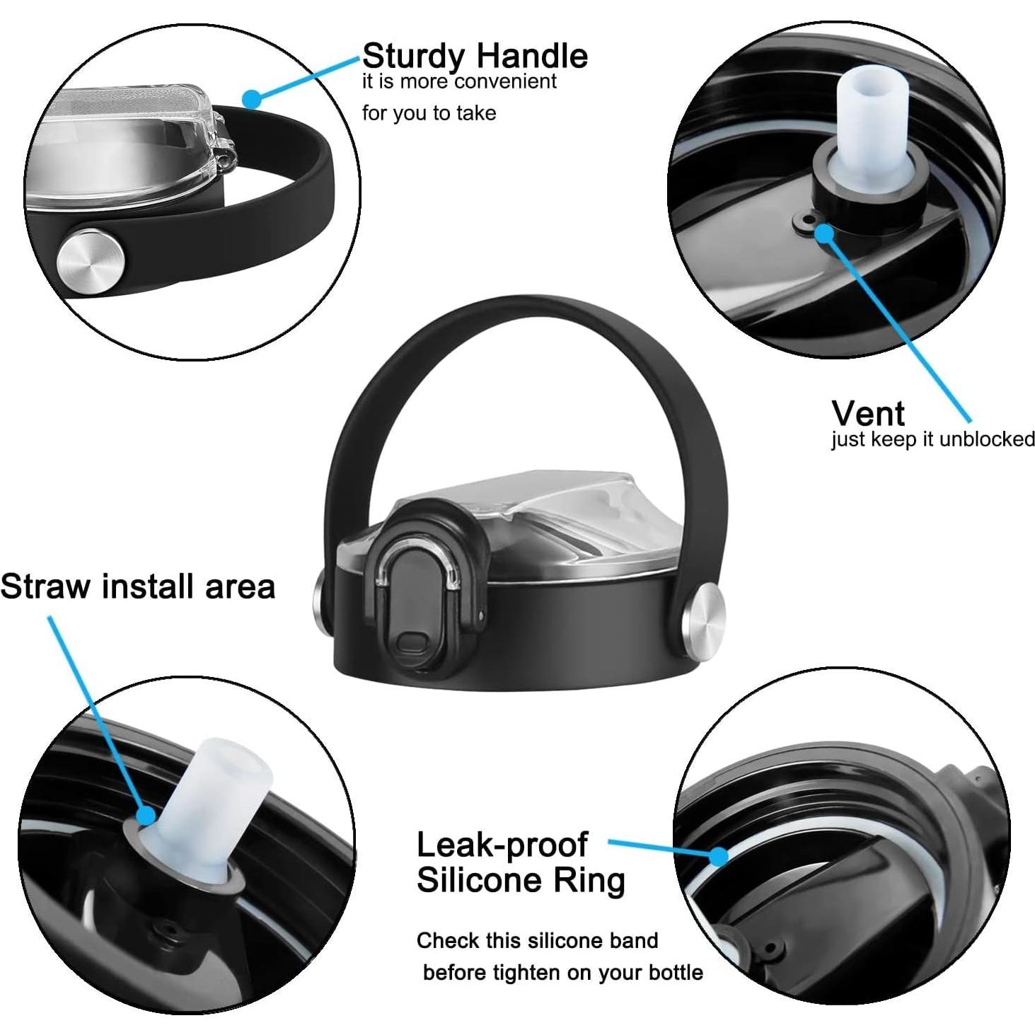 Tapa de Pajilla Auto Flip HYDROWION para Botellas Boca Ancha