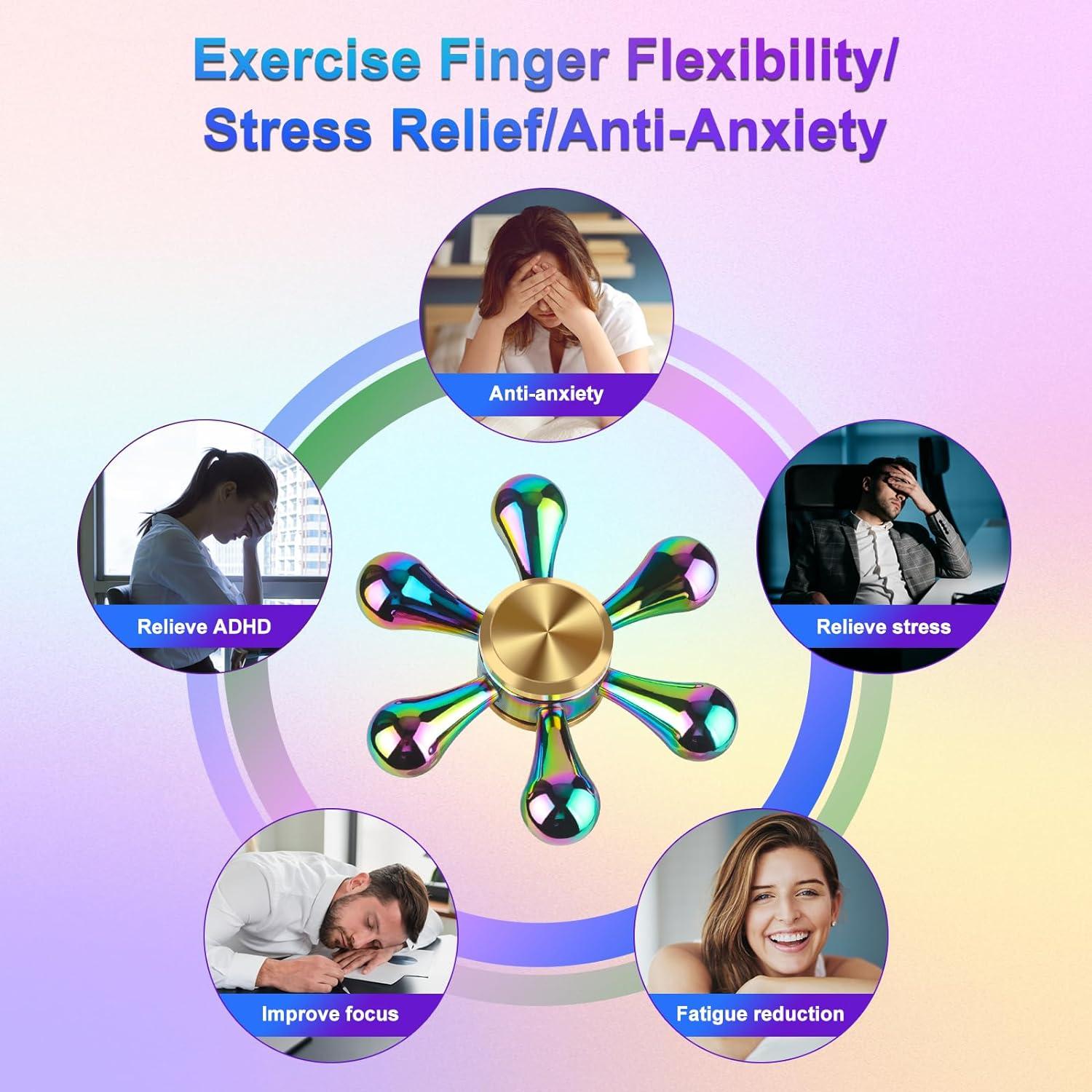 Spinner Fidget ATESSON Metal Aluminio 7.29x6.99cm Alivio Estrés