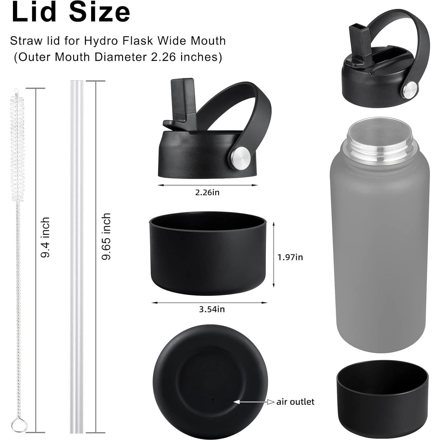 Tapa de Pajita KMN para Hydro Flask 32 40 oz Boca Ancha