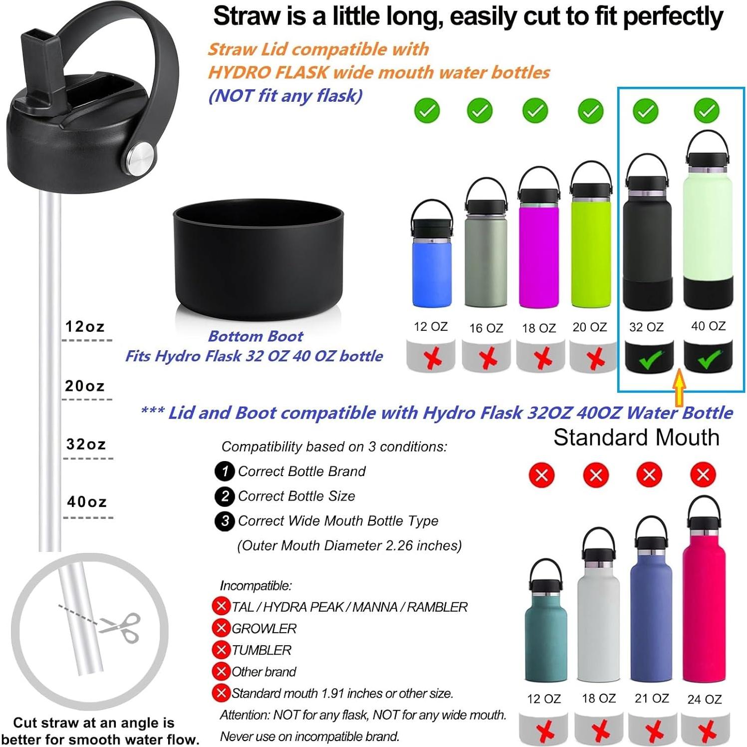 Tapa de Pajita KMN para Hydro Flask 32 40 oz Boca Ancha