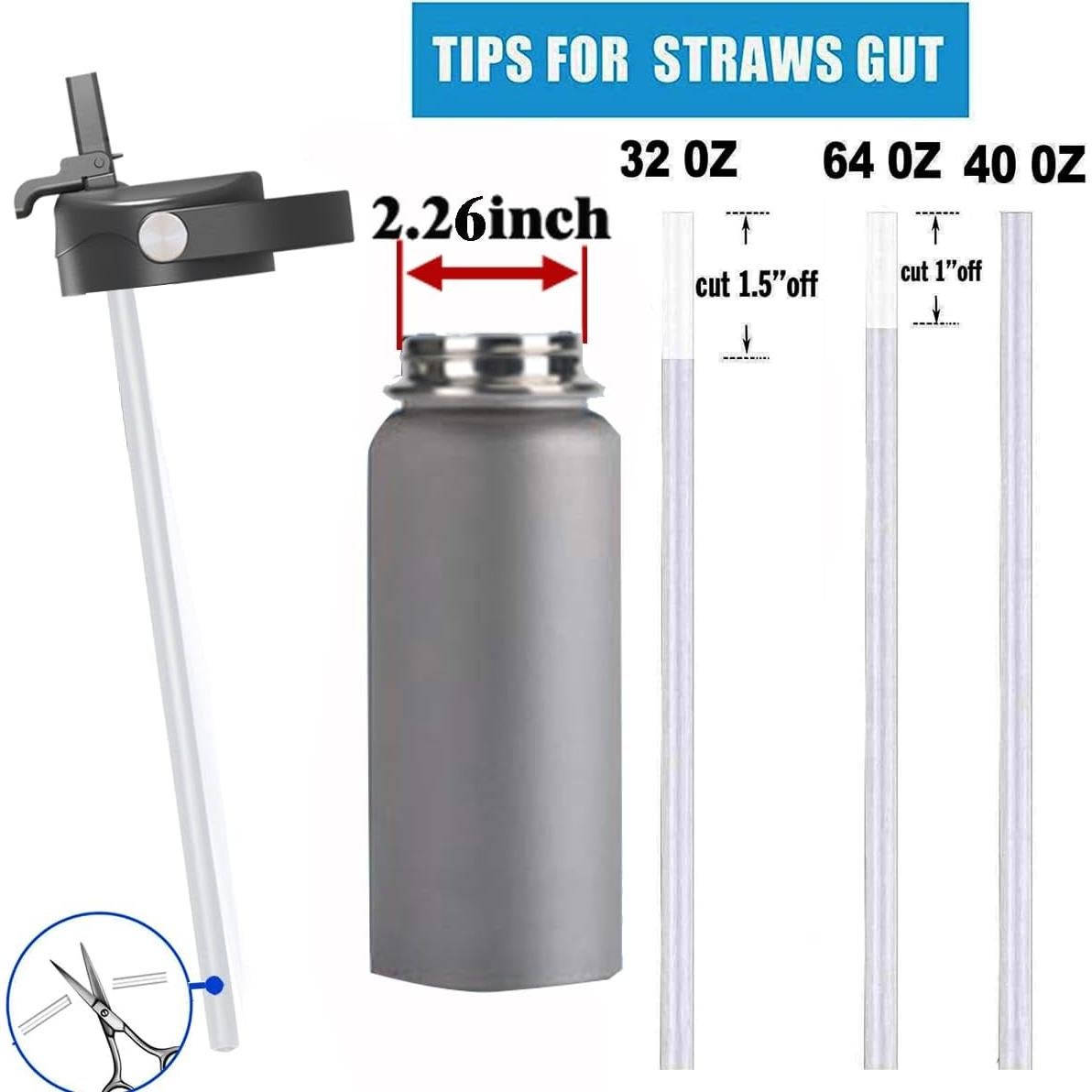 Tapa con Popote Hydro Flask Boca Ancha 32 oz 40 oz POYAKU