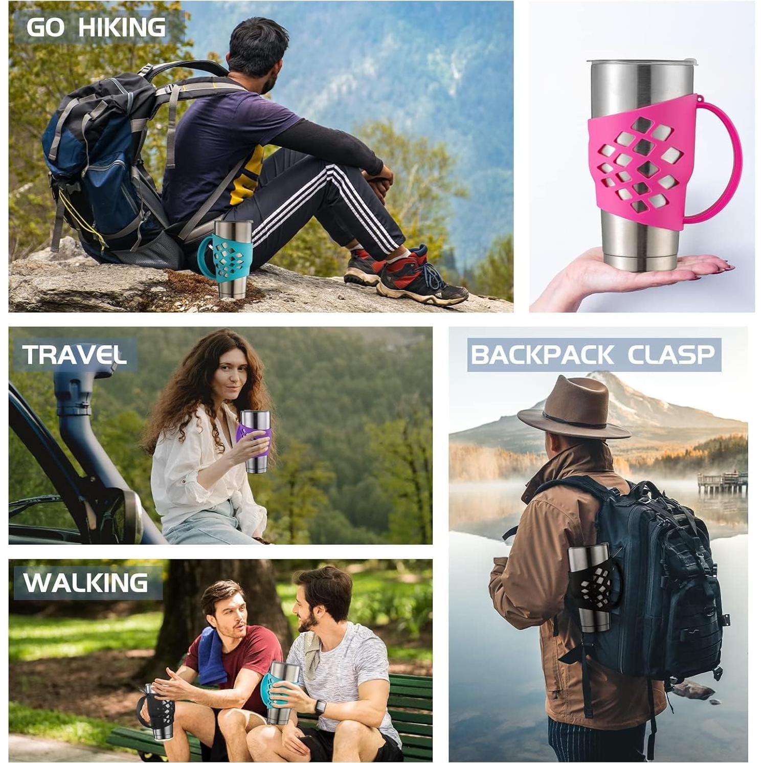 Manga de Silicona Antideslizante TRINENOX para Vasos 30 oz Rosa