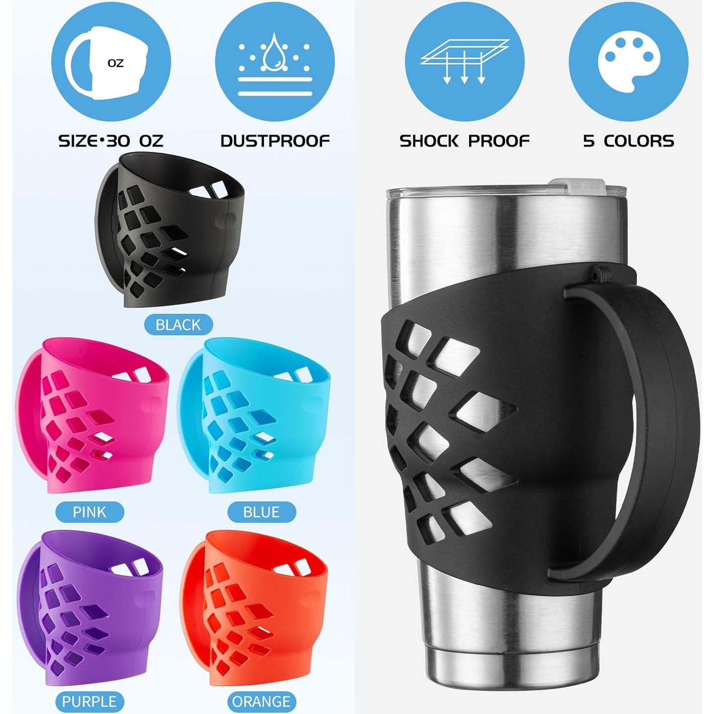 Manga de Silicona Antideslizante TRINENOX para Vasos 30 oz Rosa