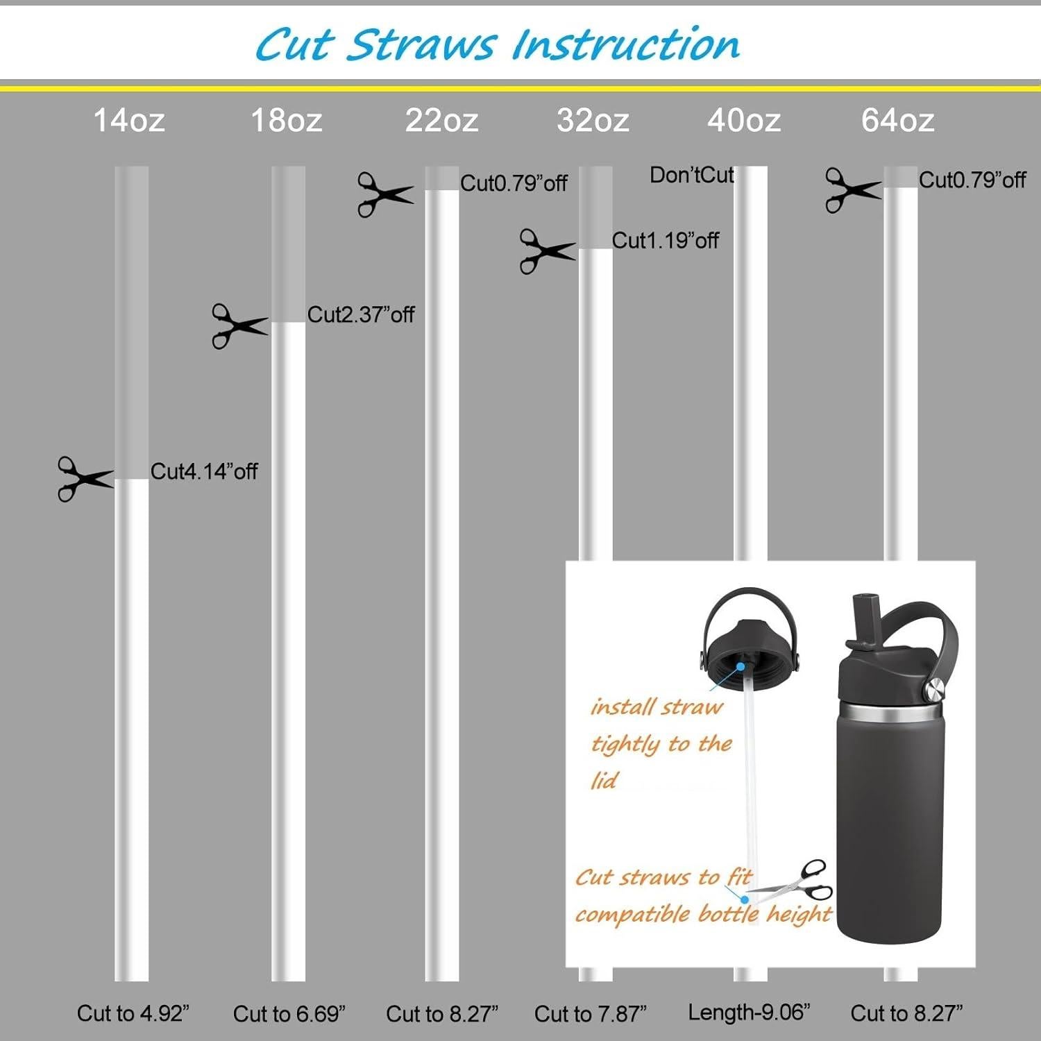 Tapa de Pajita KMN para Hydro Flask Boca Ancha 32 40 oz
