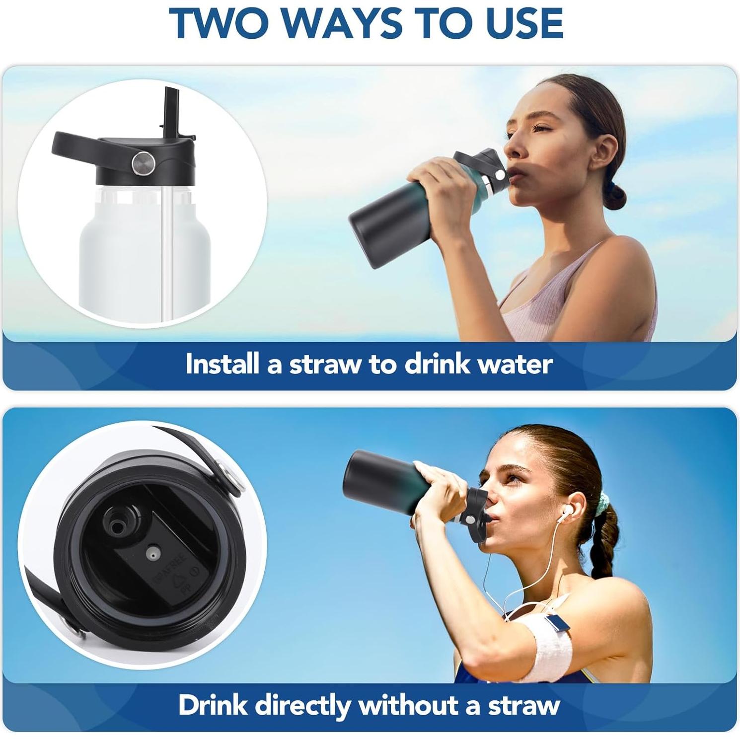 Tapa con Popote SYACOT para Botellas de Boca Ancha 32oz 40oz