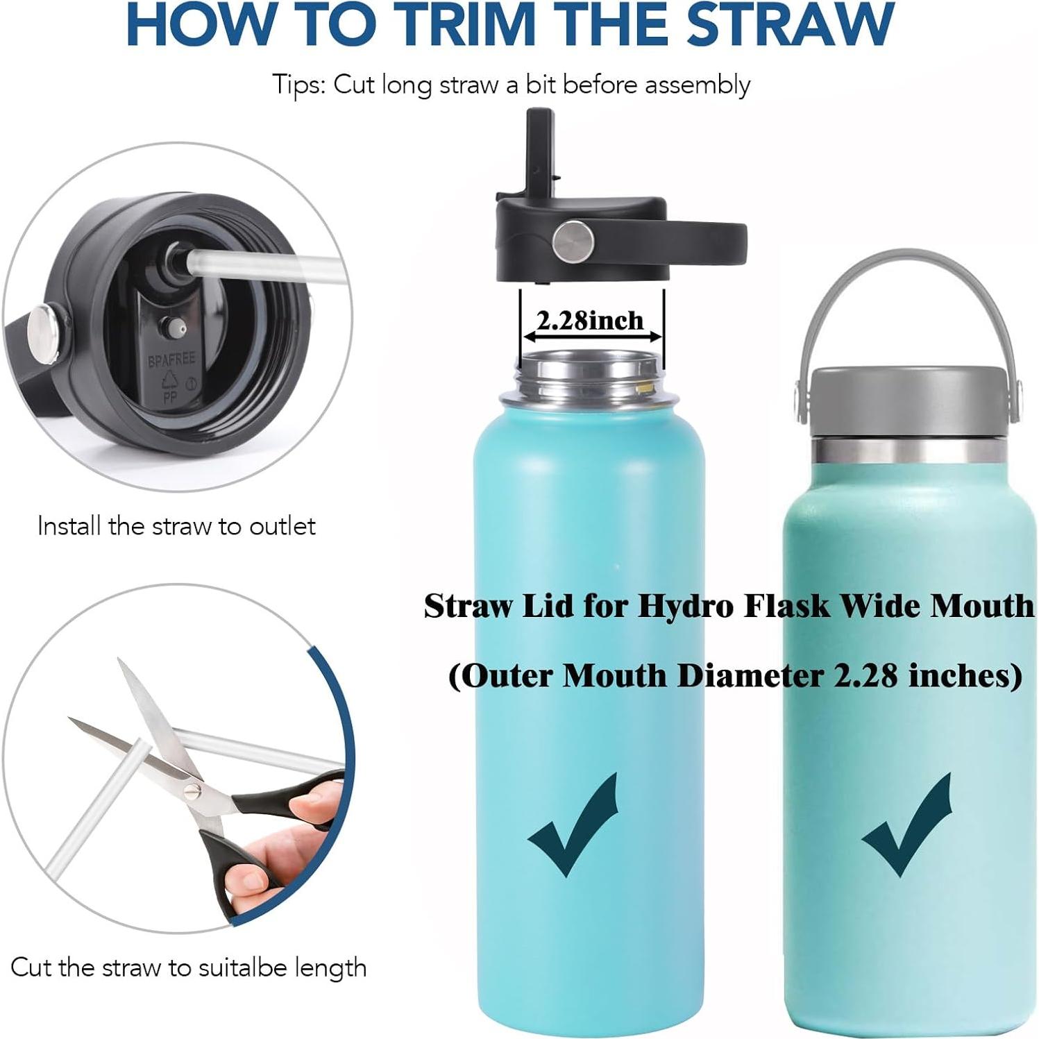 Tapa con Popote SYACOT para Botellas de Boca Ancha 32oz 40oz