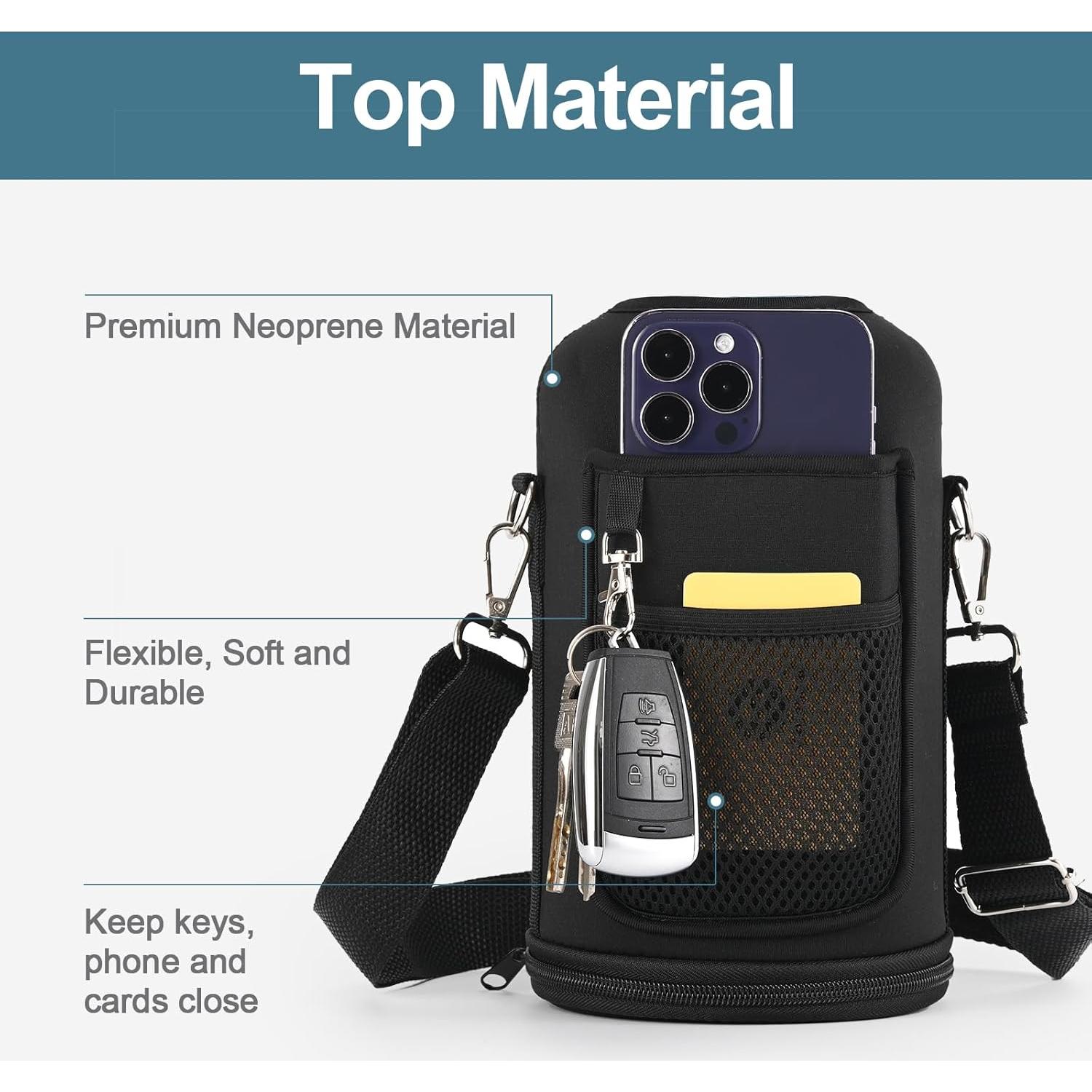 Bolsa Portabotellas de Agua WixByti 64 oz con Correa Ajustable