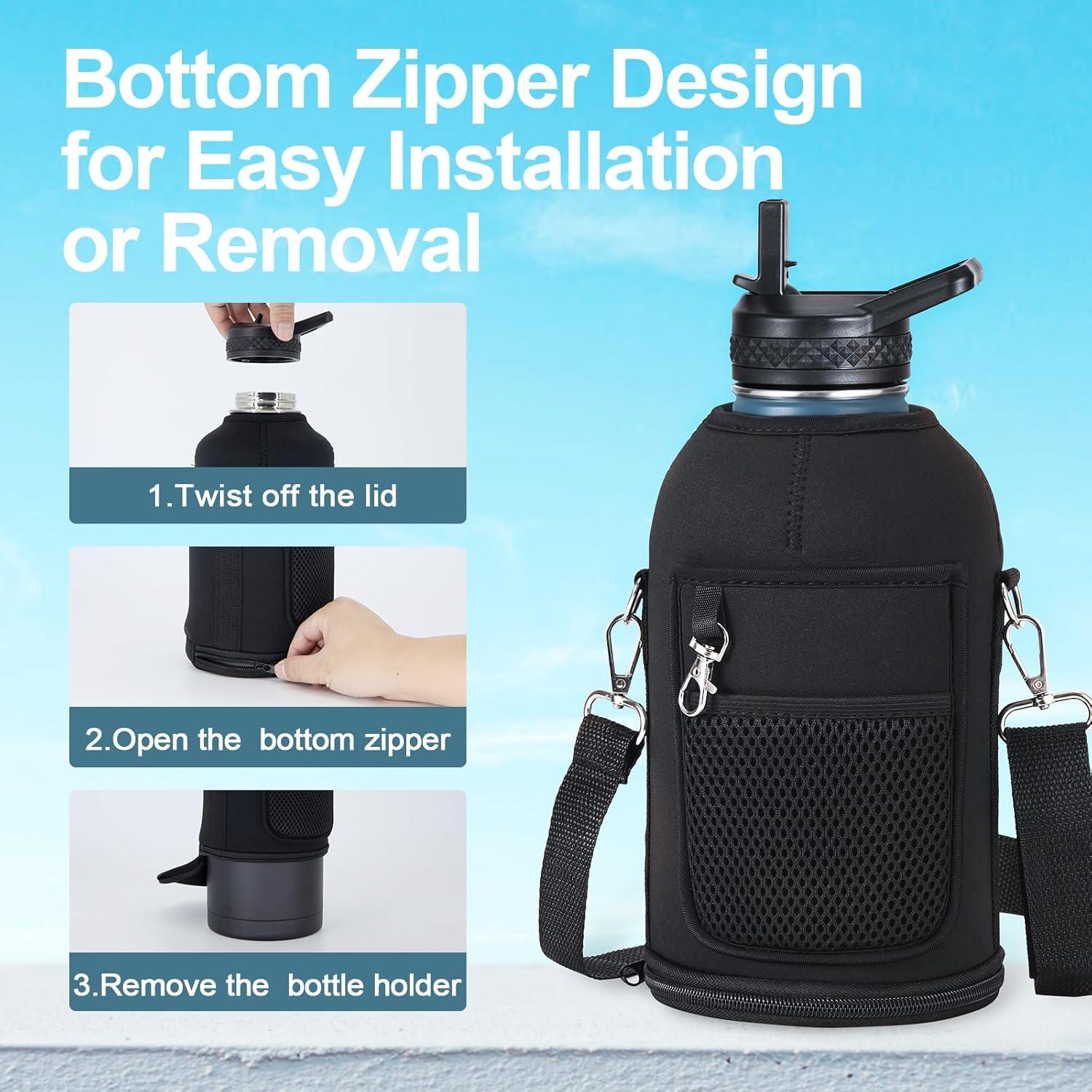 Bolsa Portabotellas de Agua WixByti 64 oz con Correa Ajustable