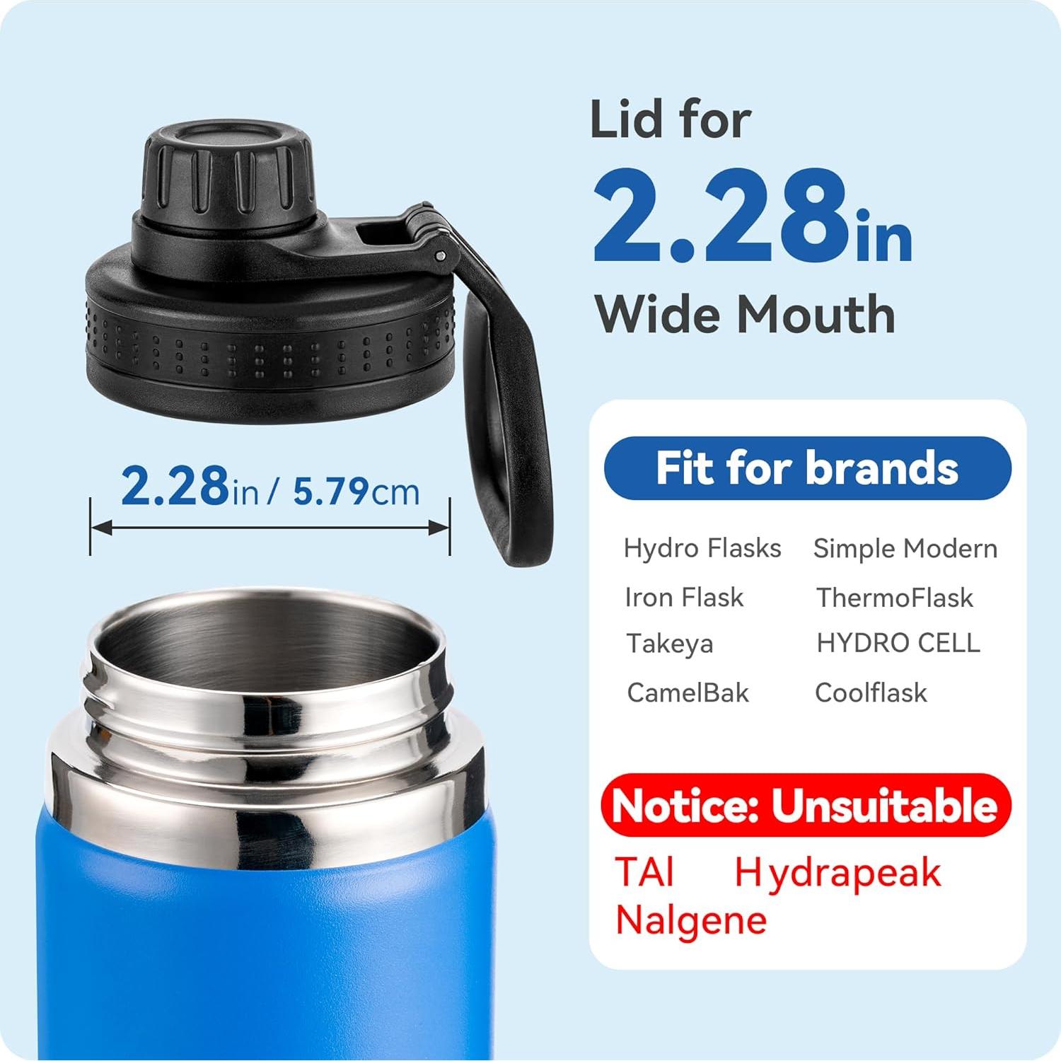 Tapa de Repuesto Prurex para Botellas Hydro Flask Boca Ancha