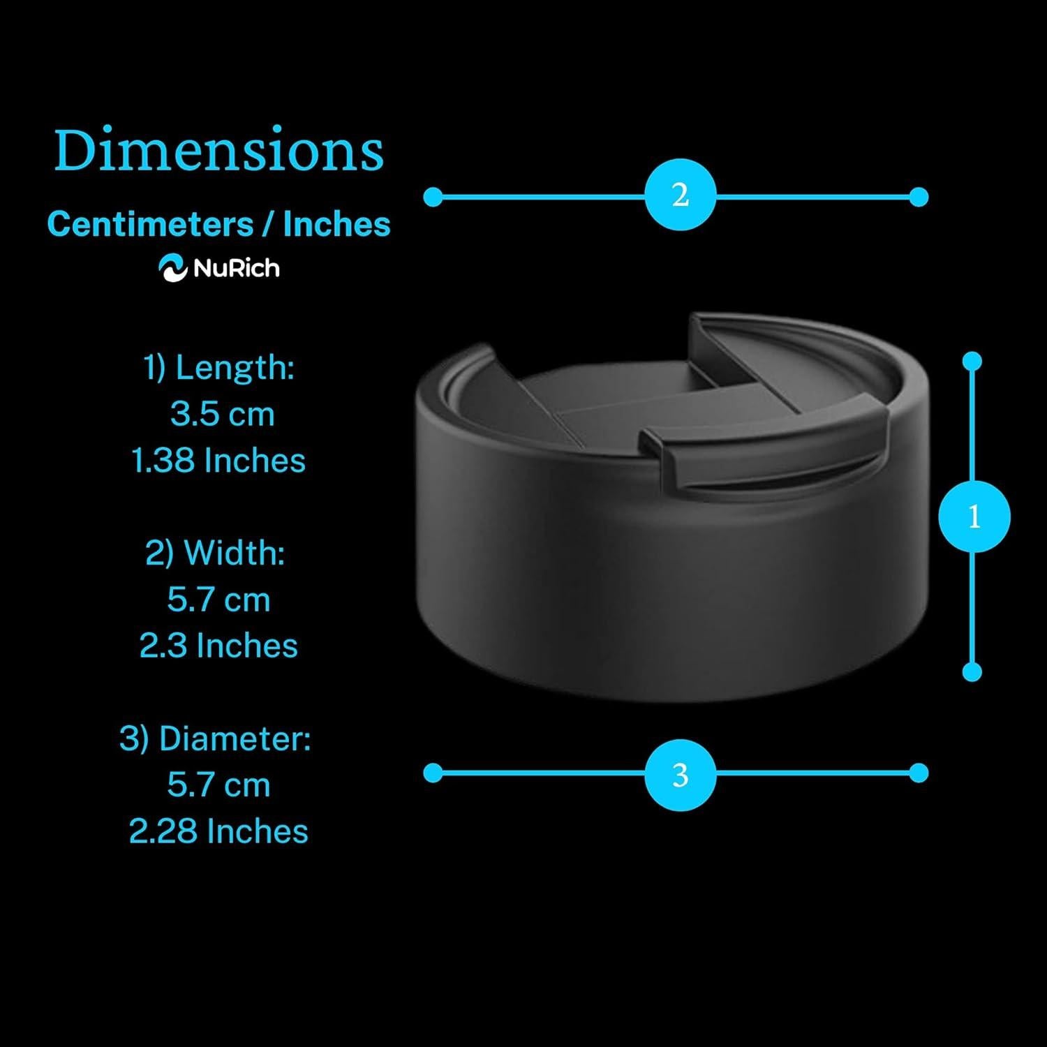 Tapa de Boca Ancha Hydro Flip NuRich para Botellas Aisladas