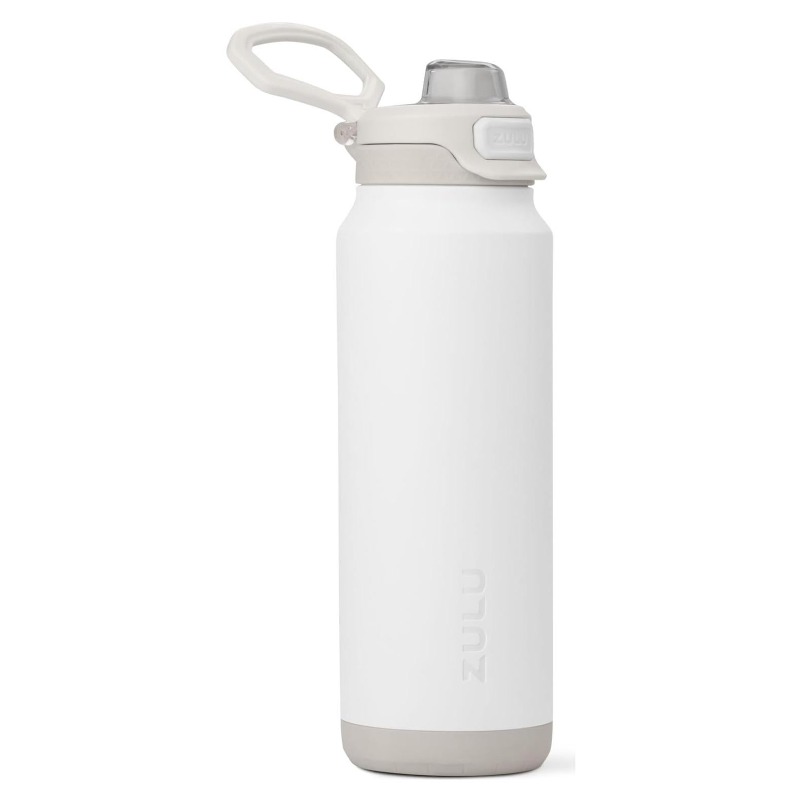 Botella de Agua ZULU Powerfill Pro 32oz Acero Inoxidable Blanca