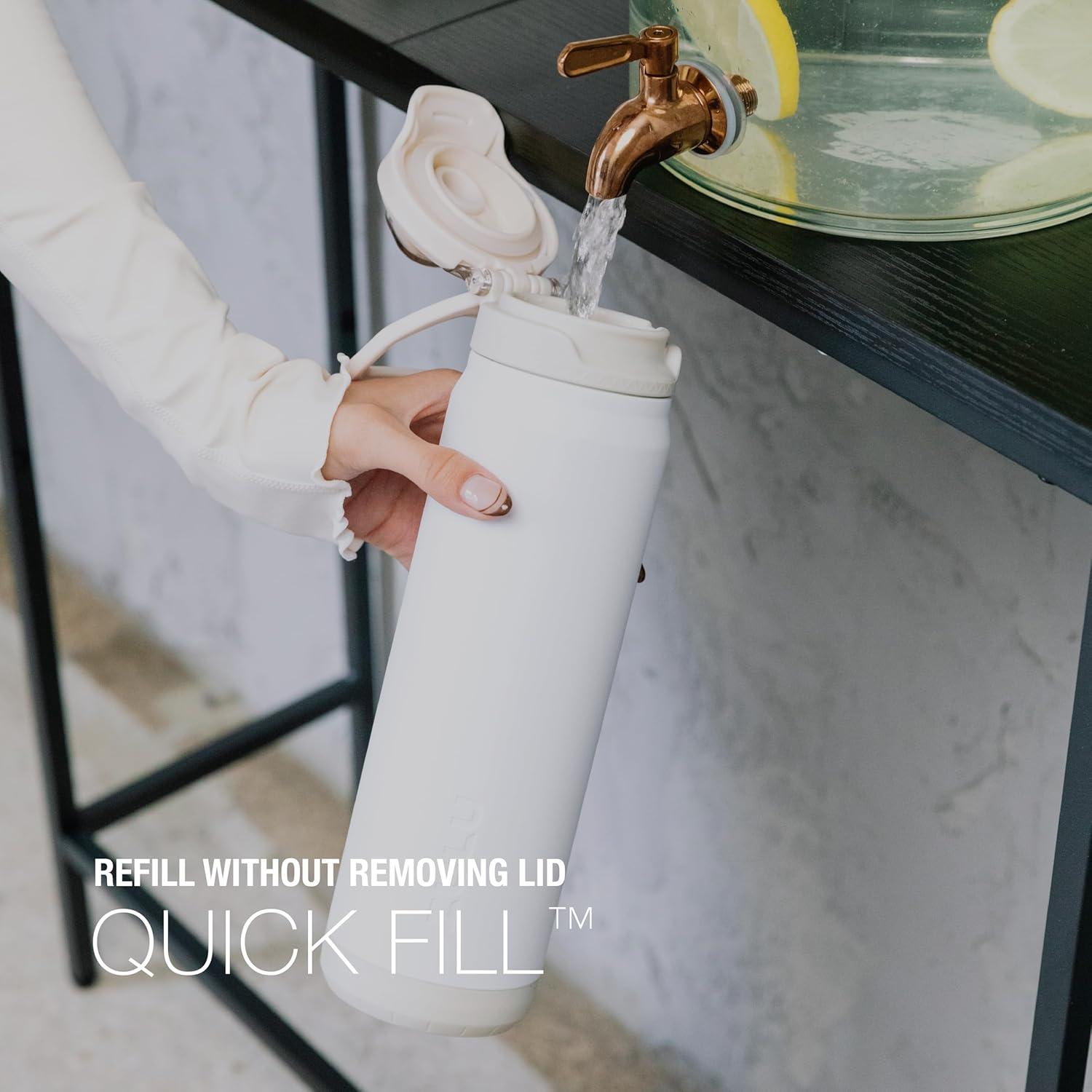 Botella de Agua ZULU Powerfill Pro 32oz Acero Inoxidable Blanca