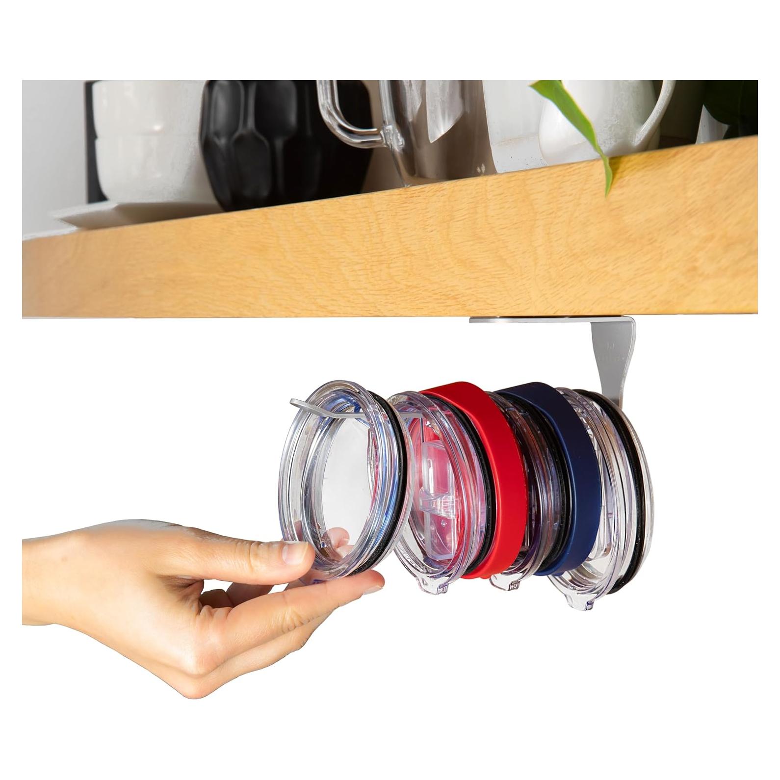 Organizador de Tapas de Tazas ELYPRO Bajo Gabinete Acero