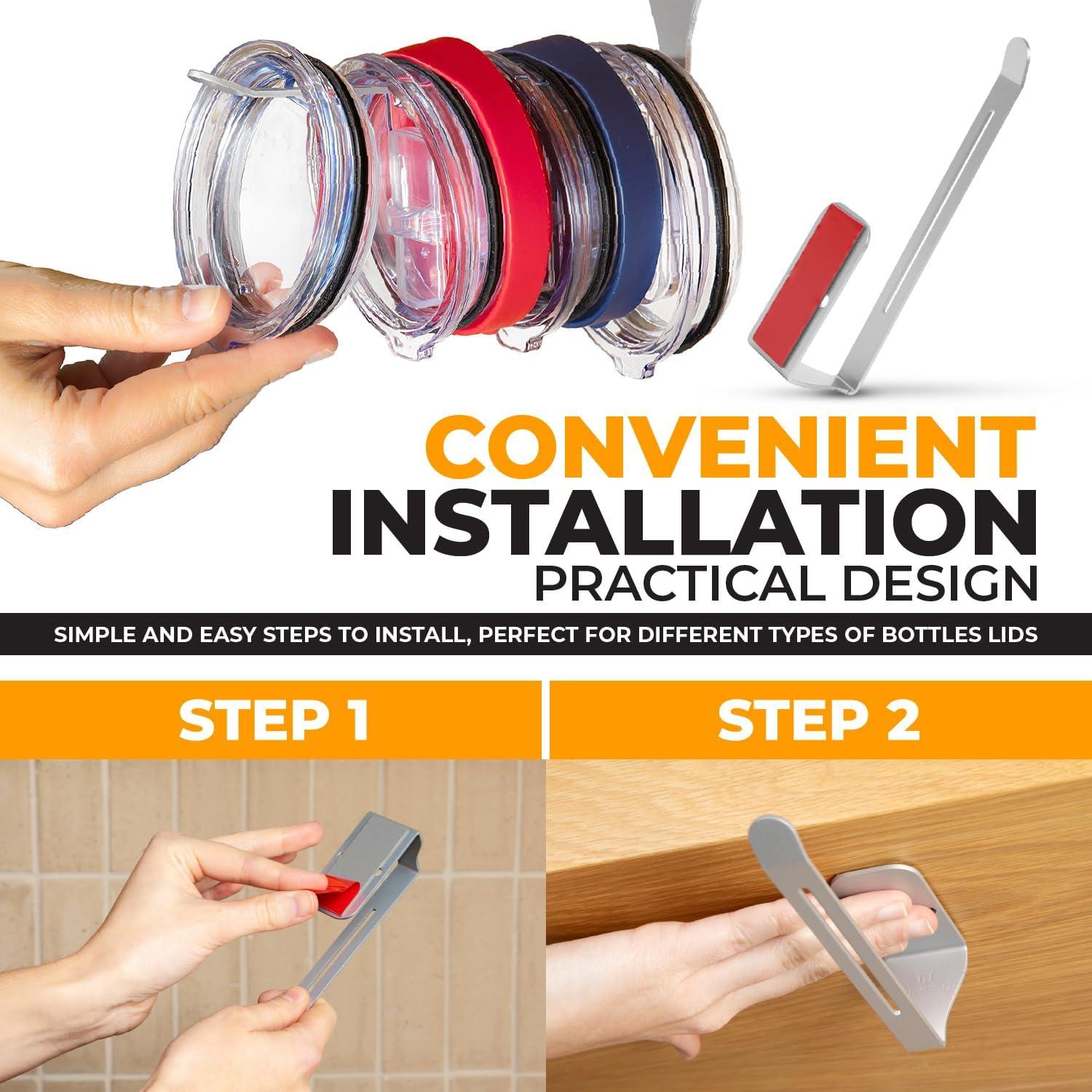 Organizador de Tapas de Tazas ELYPRO Bajo Gabinete Acero