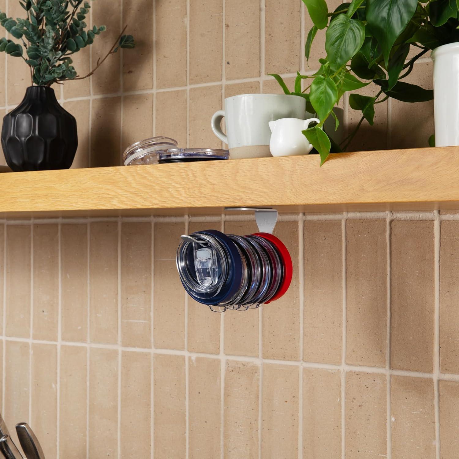 Organizador de Tapas de Tazas ELYPRO Bajo Gabinete Acero