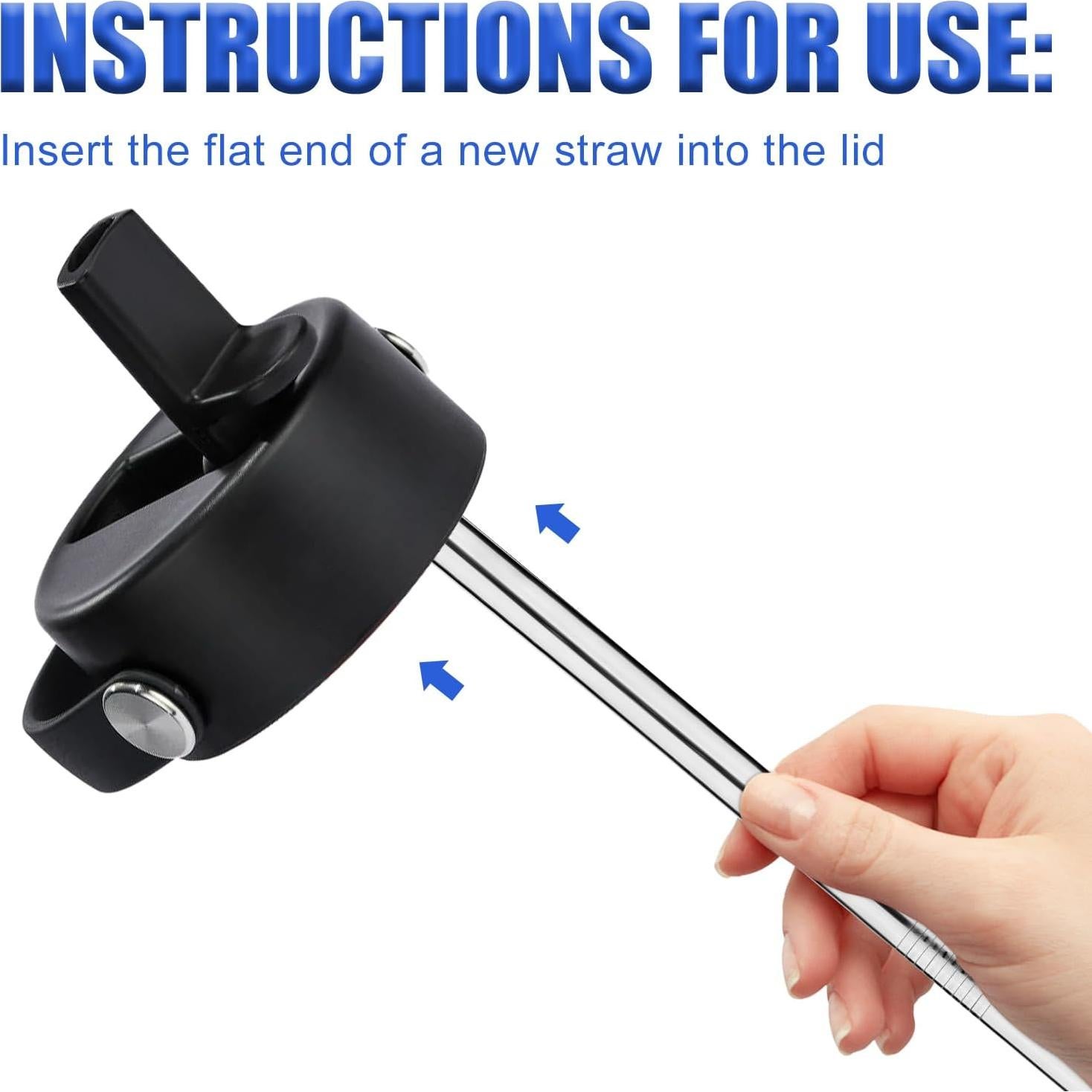 4 Pajitas de Metal Reemplazo para Botella Hydro Flask 32oz