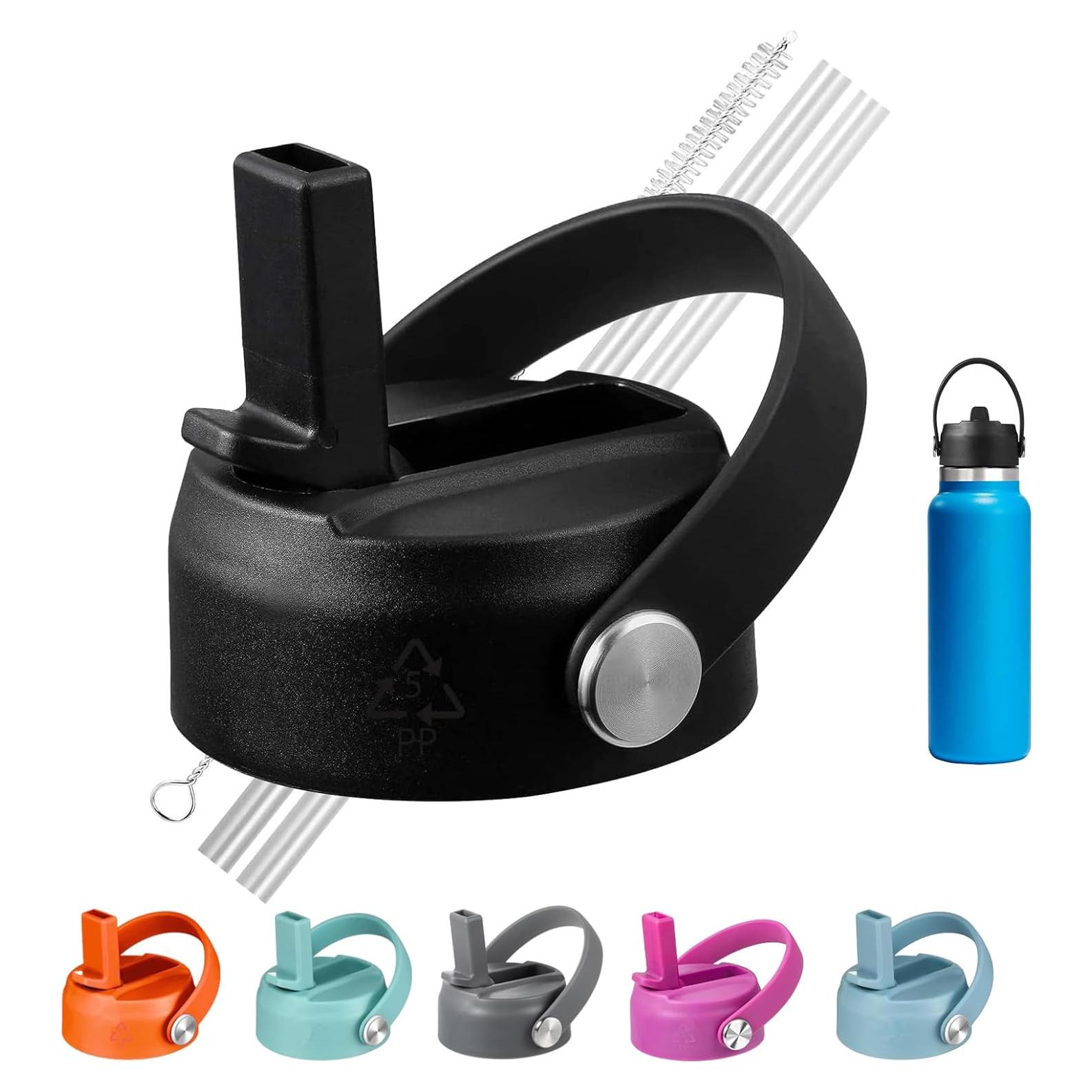 Tapa de Pajita para Hydro Flask Boca Ancha LLCJYYCY - 1 Pcs Negro