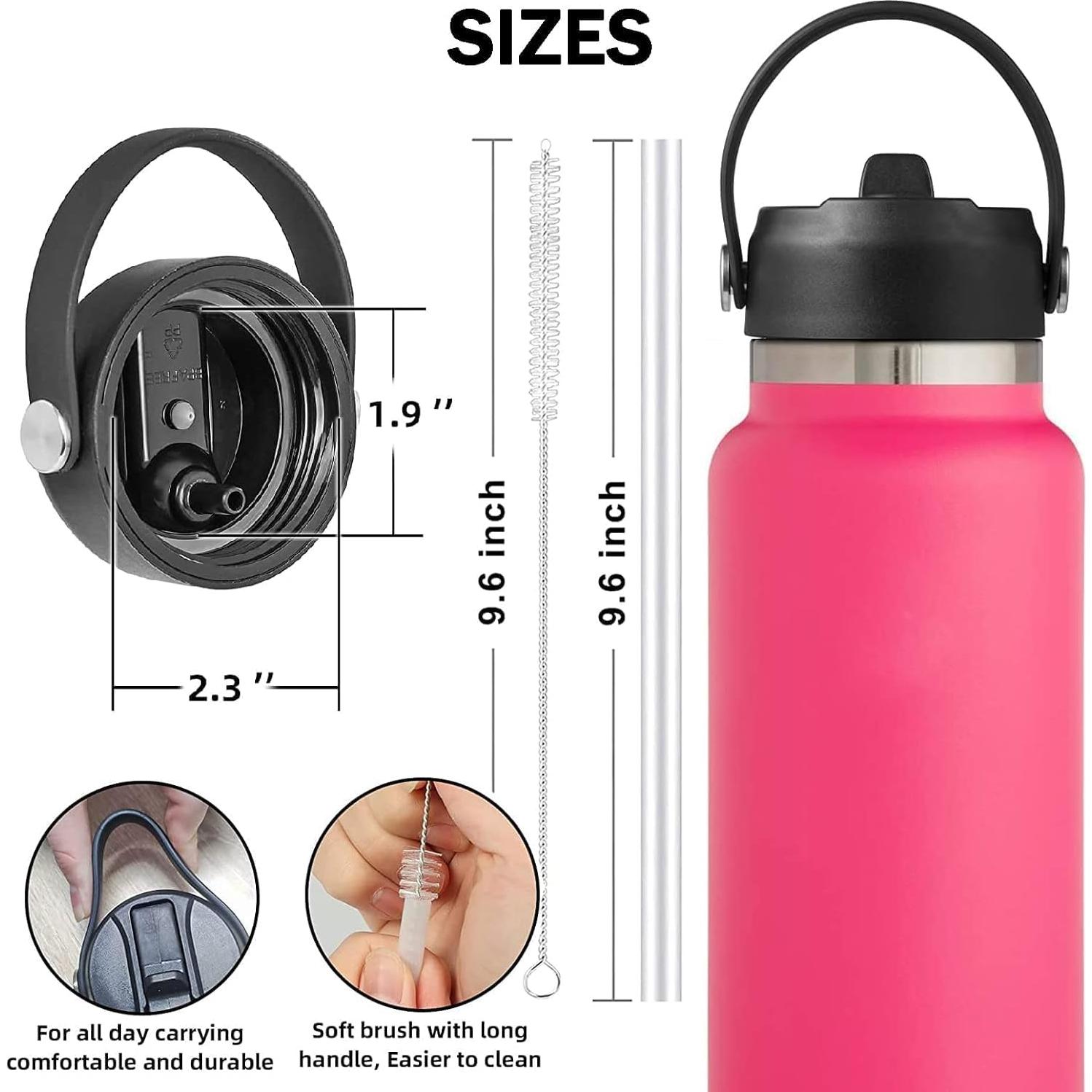 Tapa de Pajita para Hydro Flask Boca Ancha LLCJYYCY - 1 Pcs Negro